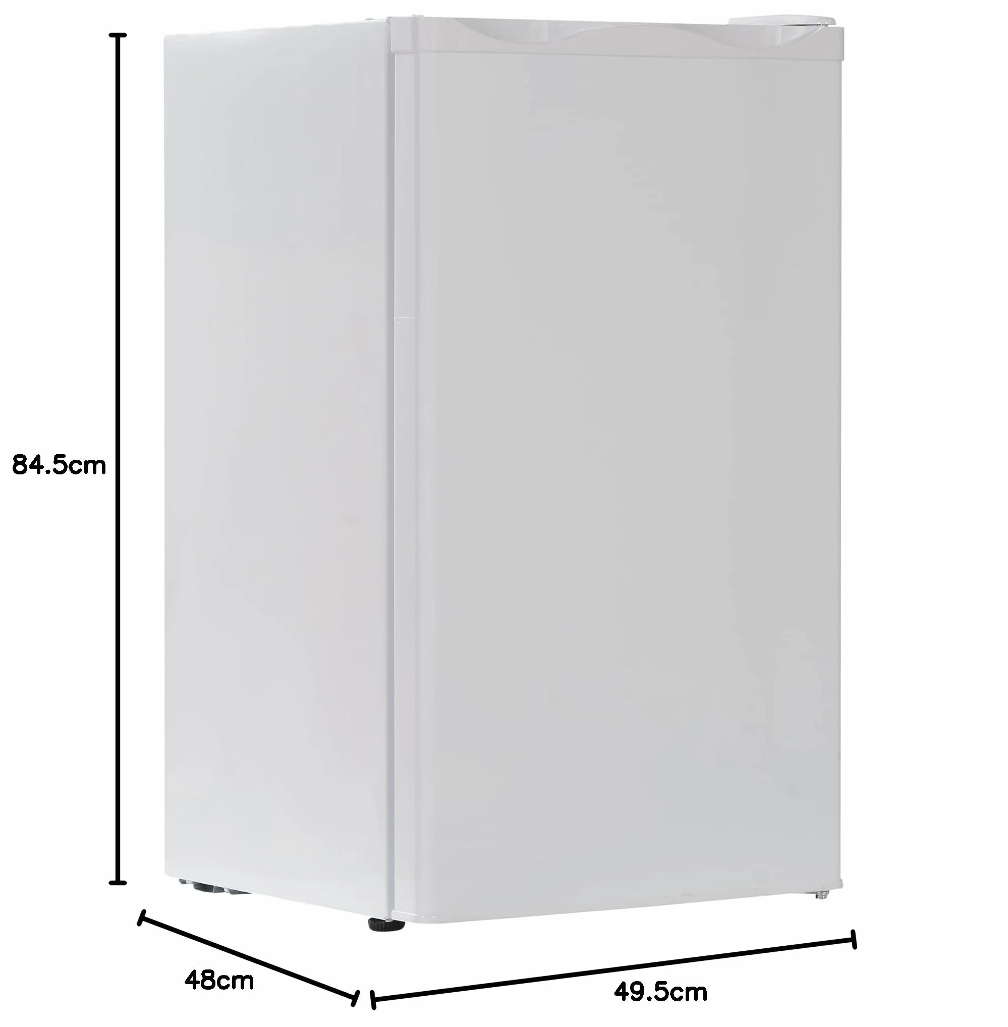 aro Mini Frigorífico TLW8650E, 91 L, 3 Estantes y Cajon inferior, con Iluminación interior, Puerta reversible, blanco