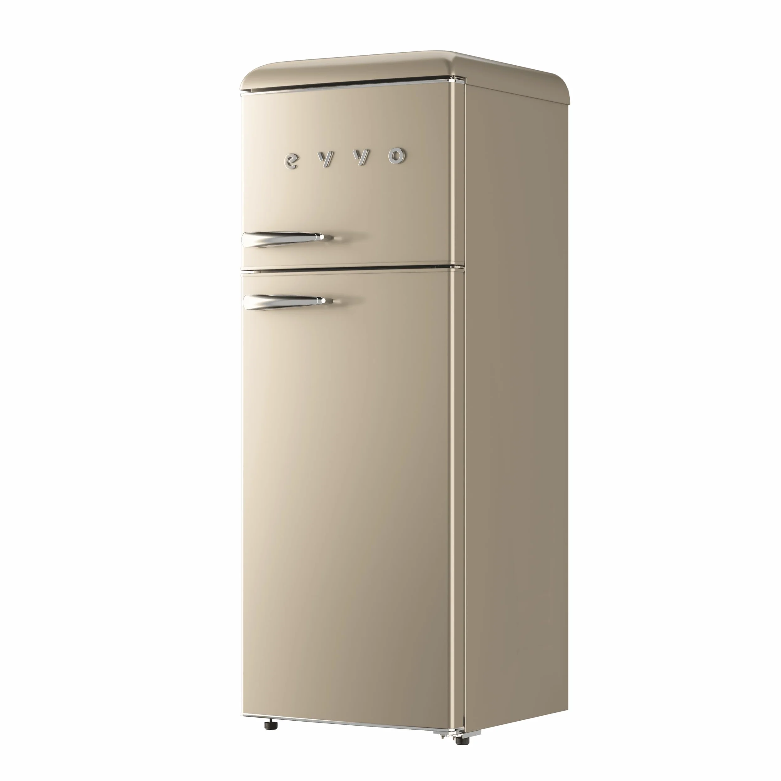 EVVO Frigorífico 2 Puertas 170 Litros Congelador 45 Litros Retro Beige