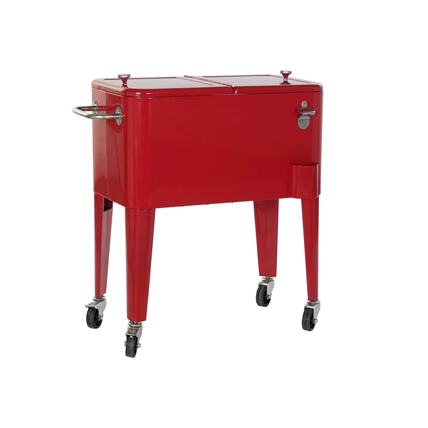 Nevera Acero PP 74x43x80 56 litros Rojo | Alexandra House Living Nevera Acero Pp 74x43x80 56 Litros Rojo