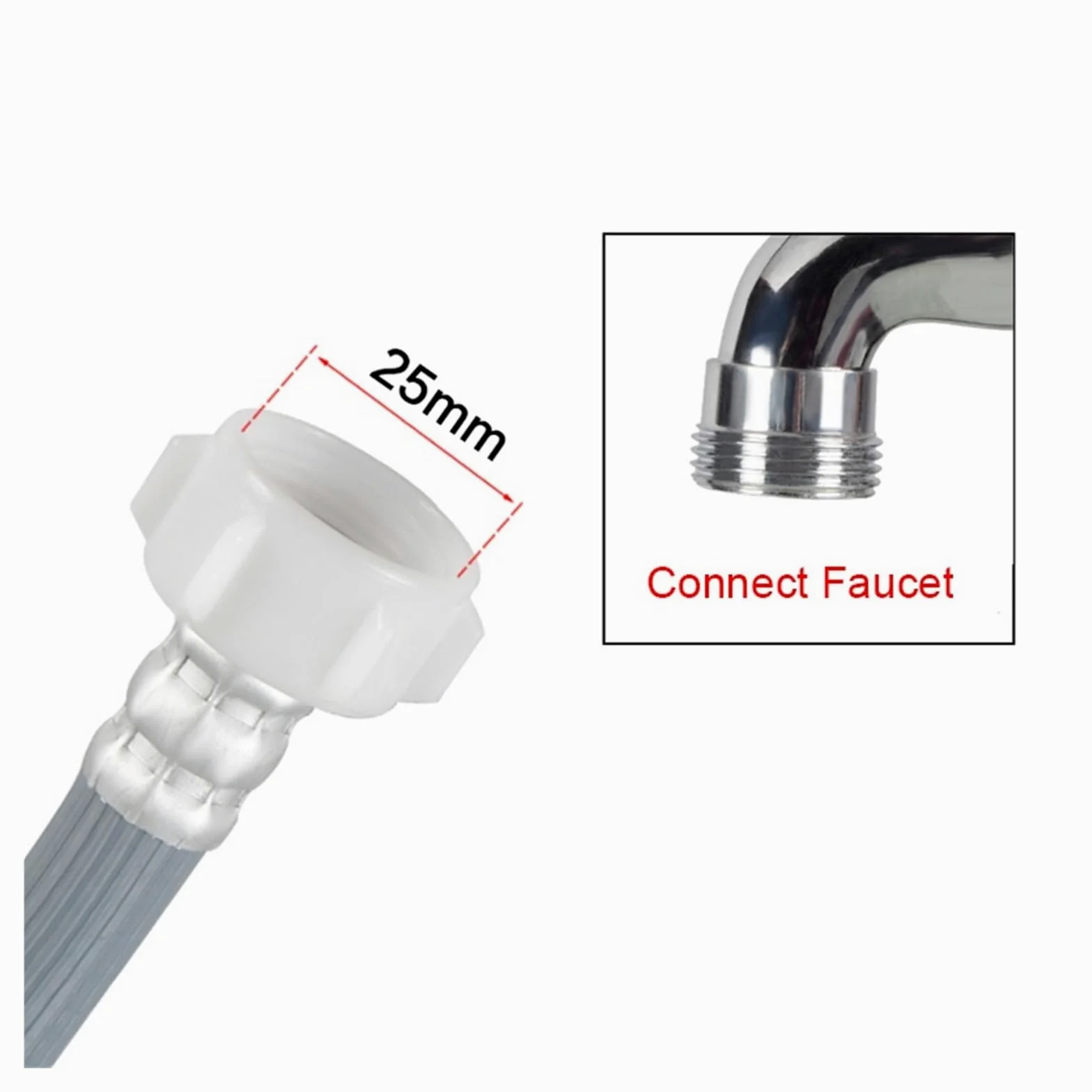 Manguera For Lavadora De 0,6 M-8m Con Conector De 3/4 Pulgadas For Tubo De Entrada De Lavavajillas, Tubo De PVC, Manguera De Llenado De Alimentación De Agua Con Piezas Curvas De 90 Grados(8M)