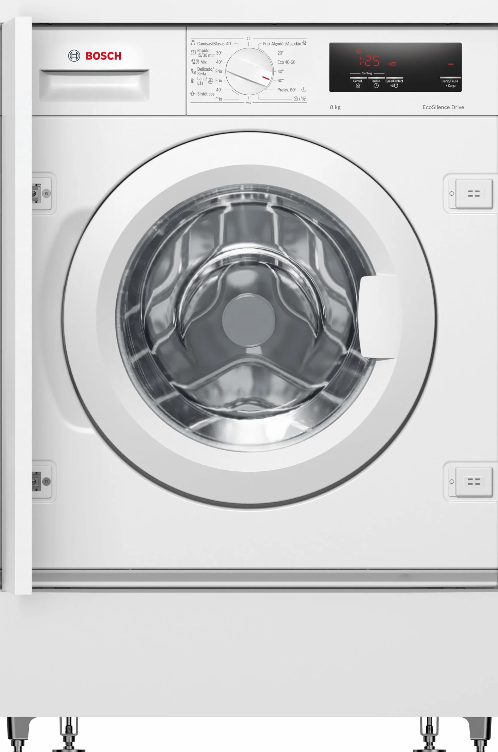 Bosch Lavadora Integrable, 60 cm, 8 kg, Serie 6, EcoSilence, Blanco, WIW24307ES