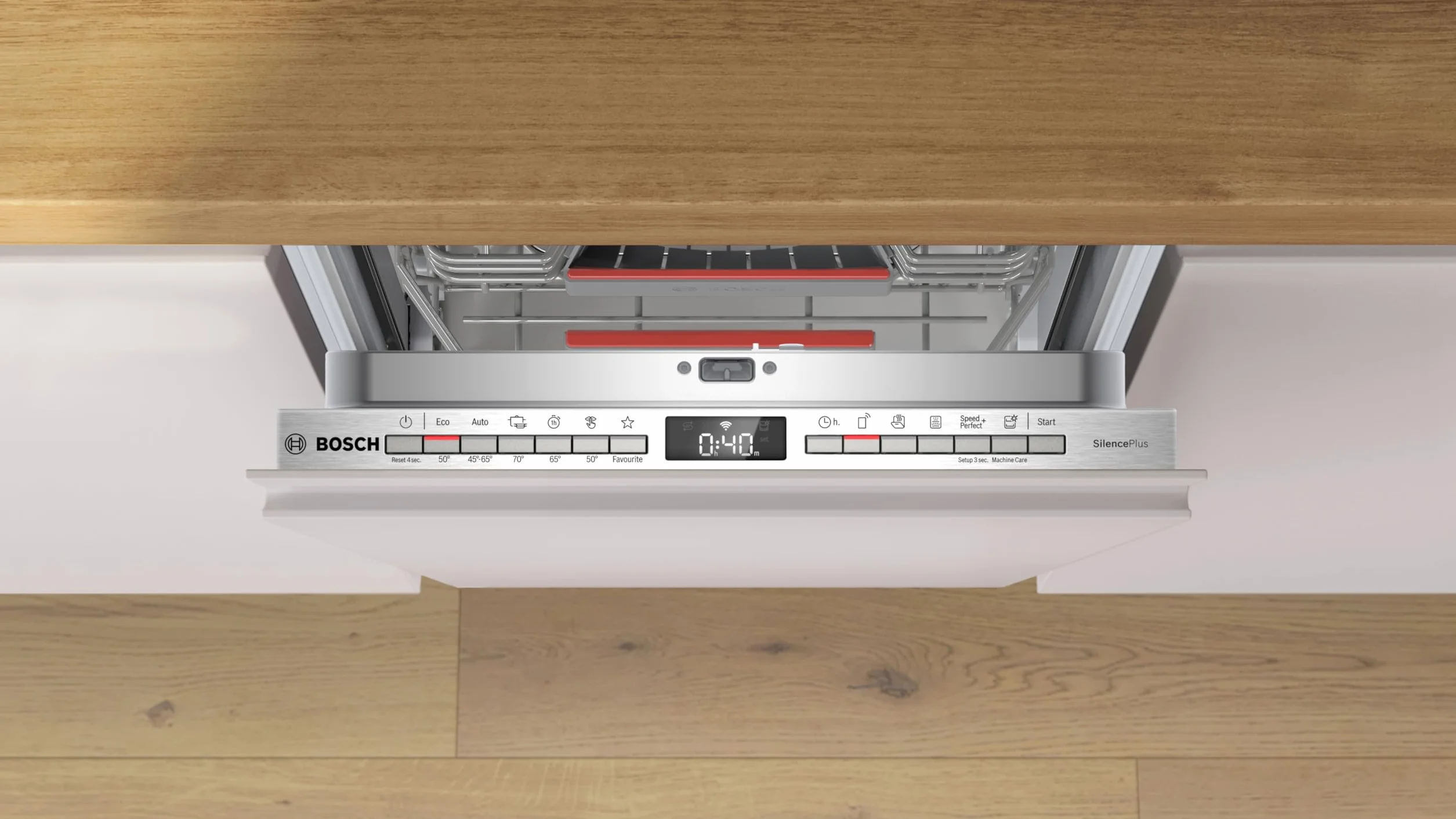 Bosch Lavavajillas Totalmente Integrable 45 cm Serie 4 Home Connect Motor EcoSilence Blanco SPV4EMX25E