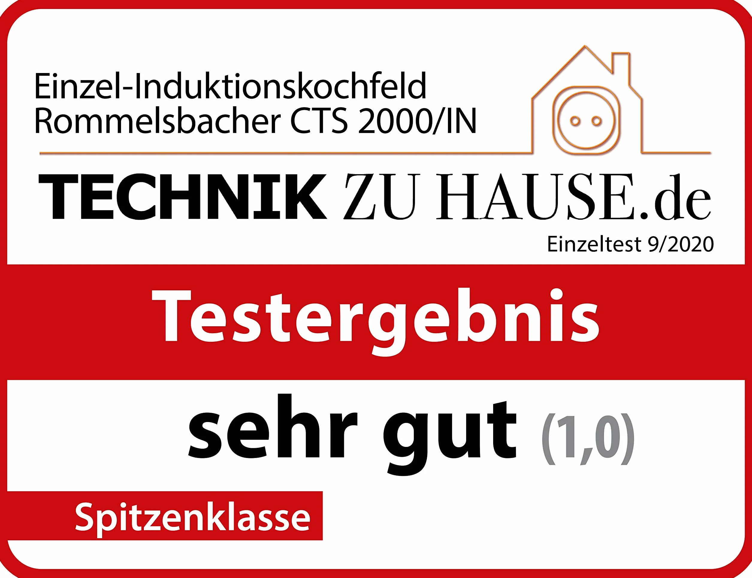 ROMMELSBACHER Placa de cocción individual CTS 2000/IN – Inducción, innovador sensor de temperatura, sustituye a muchos utensilios de cocina: 6 programas (por ejemplo, yogur, sous vide, freír),