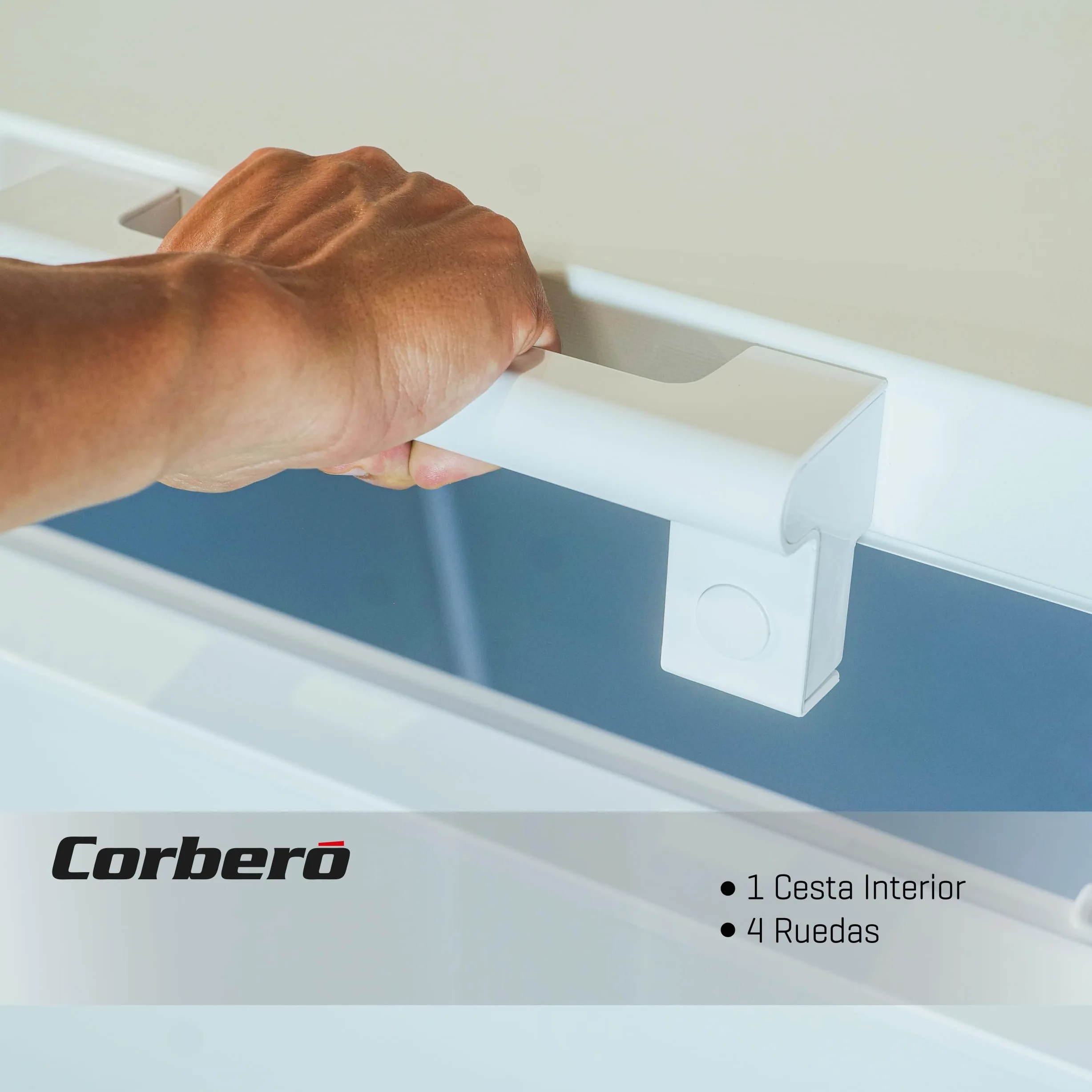 Corberó - Congelador Arcón | CCHH20024E | Capacidad 198L | Control Electrónico con Display | Luz LED | Tirador | 1 Cesta Interior | 2 Ruedas | 2 Patas Ajustables | 40 Db | Blanco