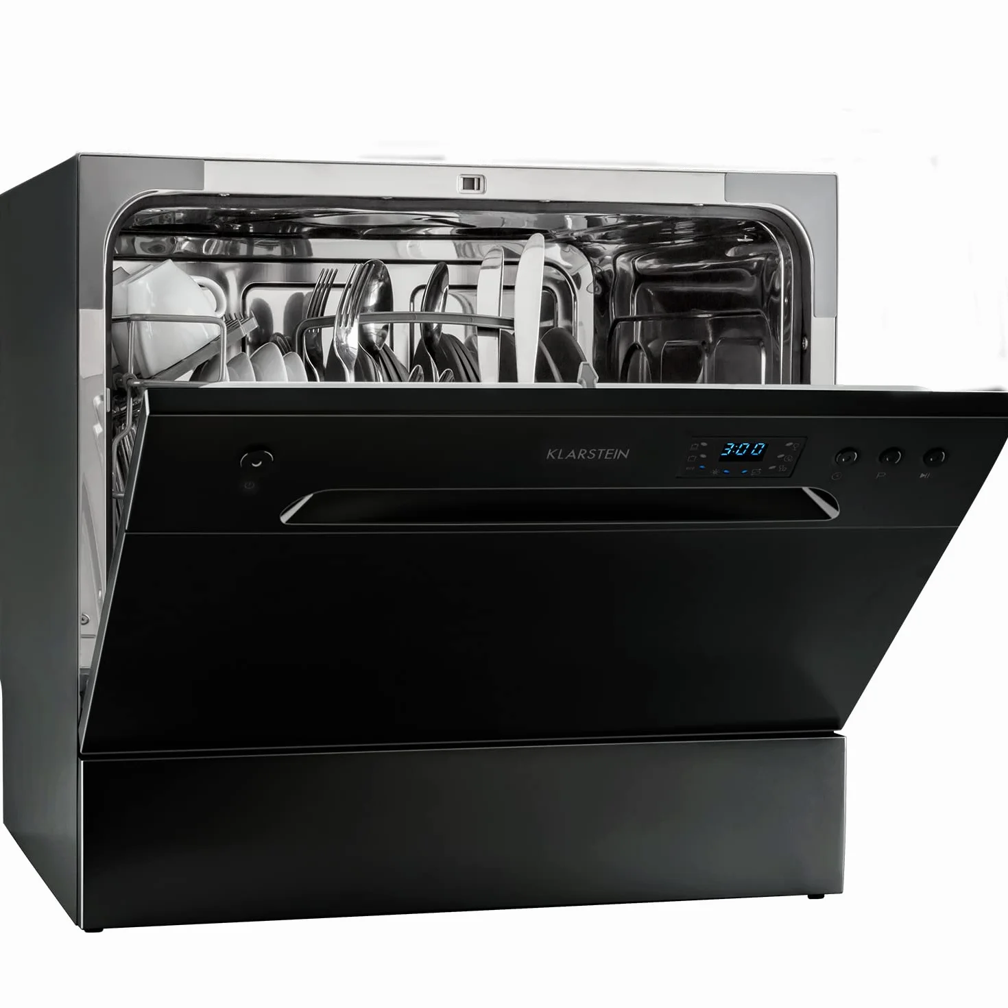 Klarstein Lavavajillas Pequeño Sobremesa, Mini Lavavajillas 6 Cubiertos, Lavavajillas Portatil de Sobremesa Silencioso 6 Programas, Lavavajillas Compacto de Mesa Sin Instalación Difícil para Casa
