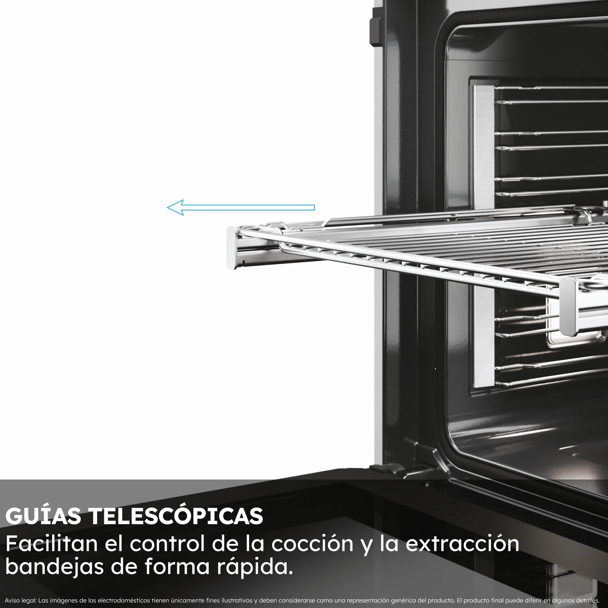 Haier ID Series 2 H6 ID2P3T1HTX - Horno Multifunción Hidrolítico, 78L, Cocción multinivel, 9 Funciones, Display táctil y mandos giratorios, Guía Telescópica, 2 Cristales en puerta, Negro e Inox