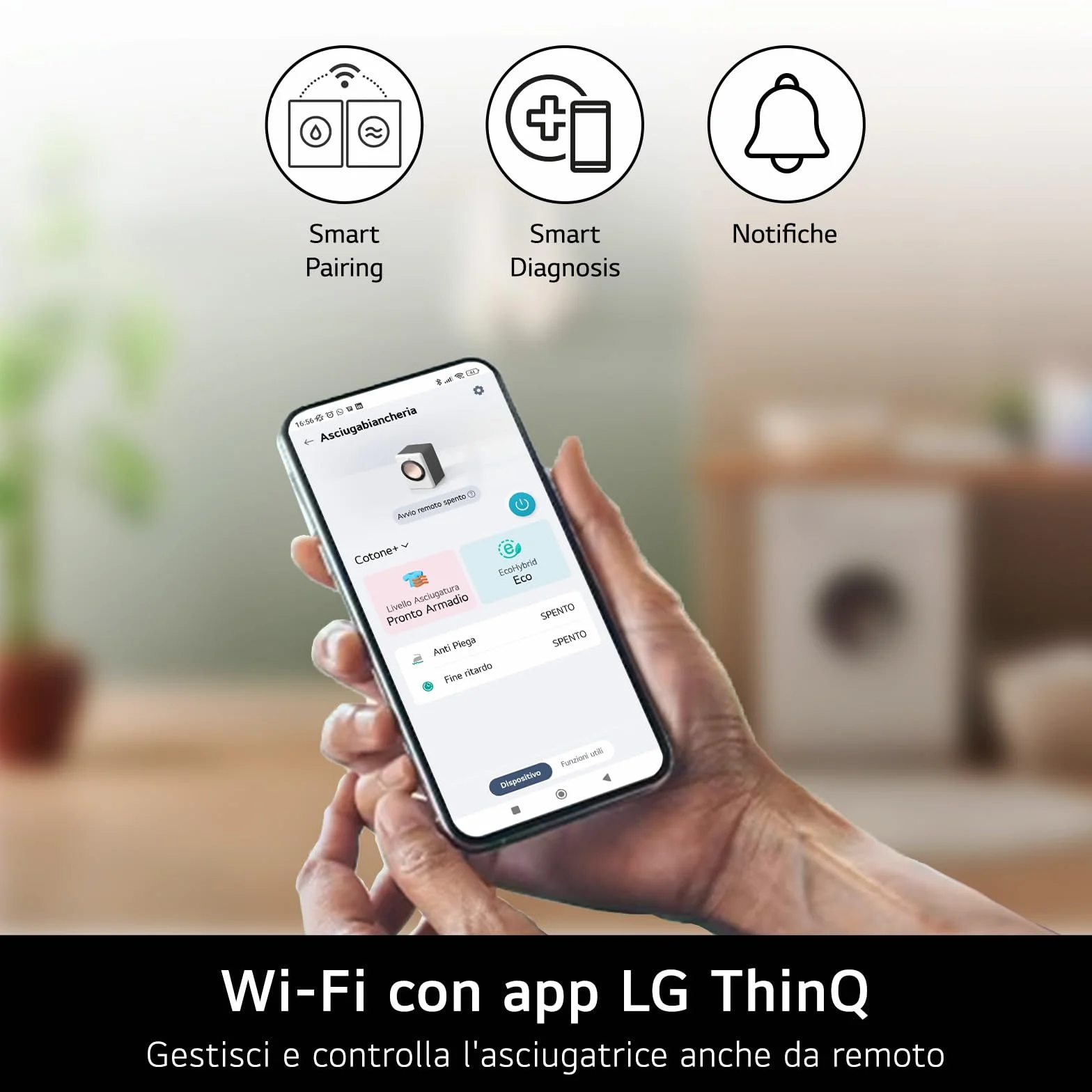 LG RH18U8AVCW - Secadora Smart de 18 kg, serie U8, clase A+++, bomba de calor Dual Inverter, motor Direct Drive, inteligencia artificial AI Dry, condensador autolimpiante, Wi-Fi, blanca