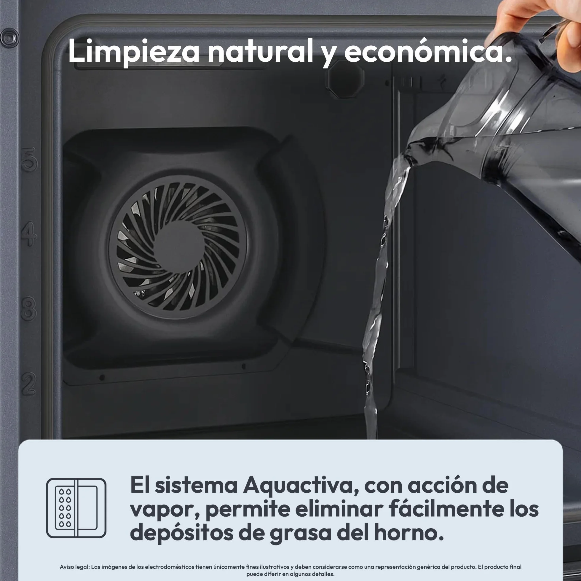 Candy Idea FIDC X625 L, Horno Multifunción, 70L, Limpieza Aquactiva, 1 Bandeja y 2 Rejillas, Guía Telescópica, 8 Funciones, Display Timer Touch, Mandos Push&Pull, Puerta 2 Cristales, Inox y Negro