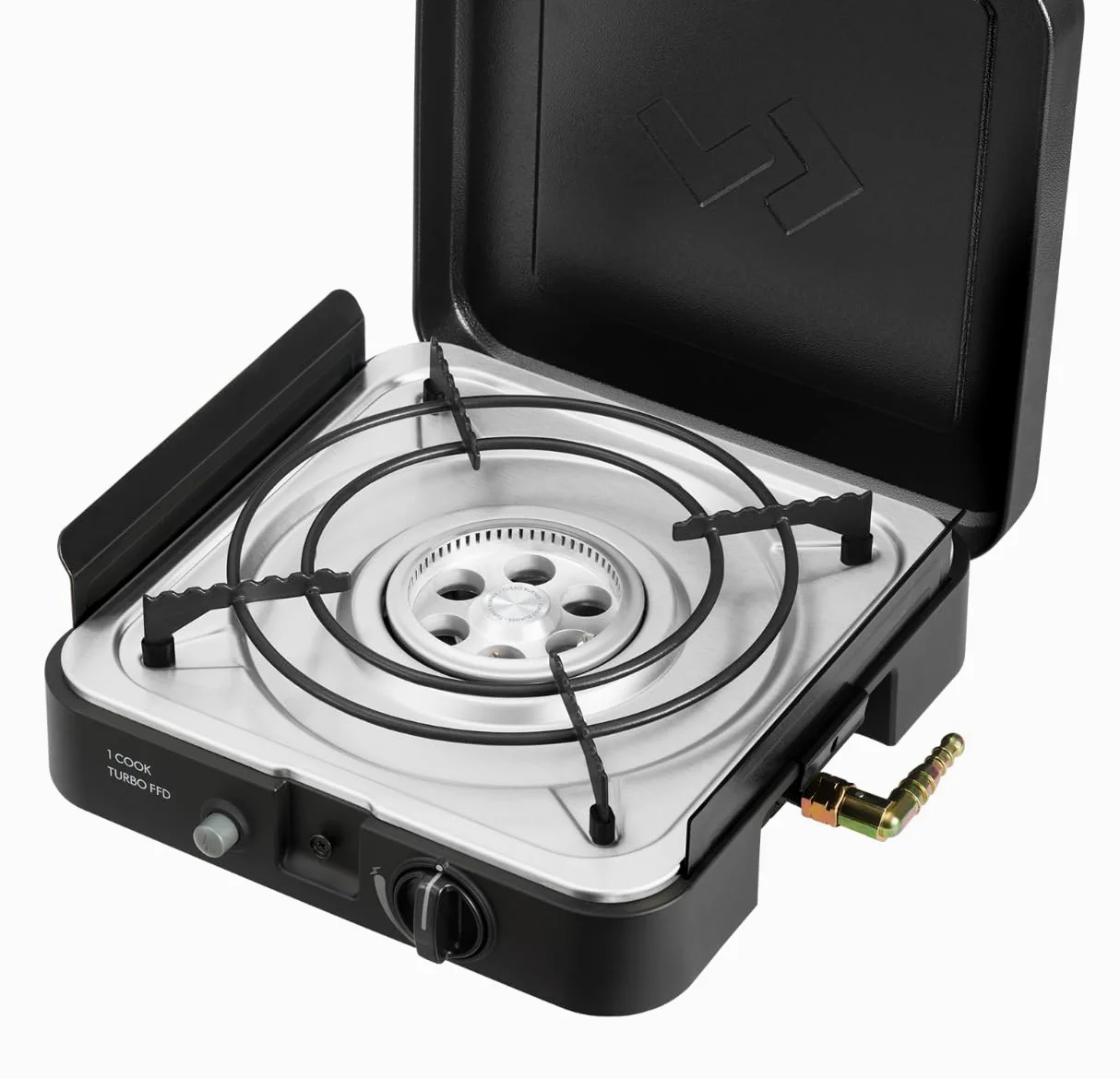 CADAC - Estufa Turbo FFD de 1 cocción - Parrillas portátiles | Superficie de cocción de acero inoxidable, Incluye funda protectora, Camping, Accesorios para parrillas