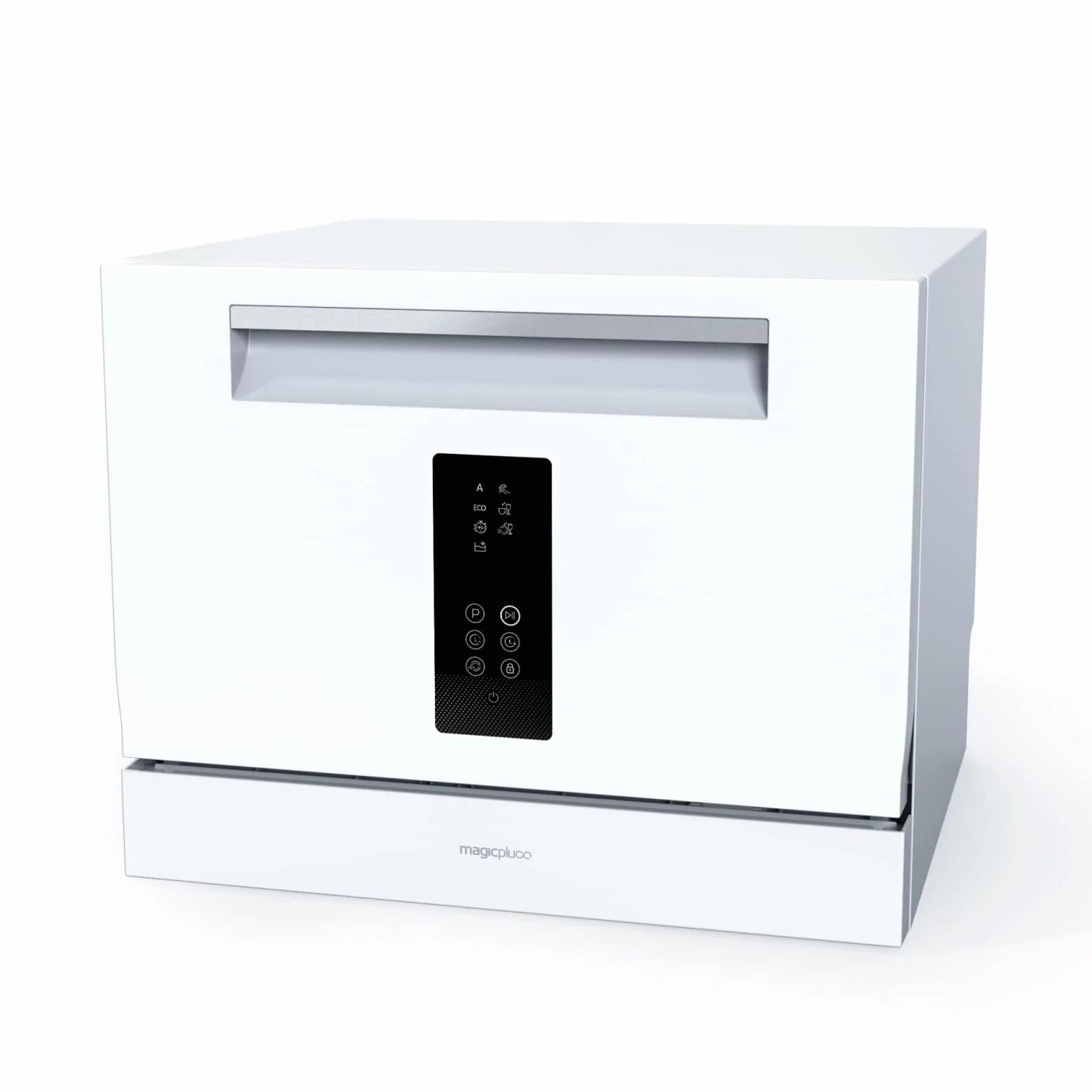 magicplux Lavavajillas compactos, 6 cubiertos, 7+1 programas de lavado, inicio retardado, función de autolimpieza, para apartamentos pequeños, mini lavavajillas con conexión de agua, blanco