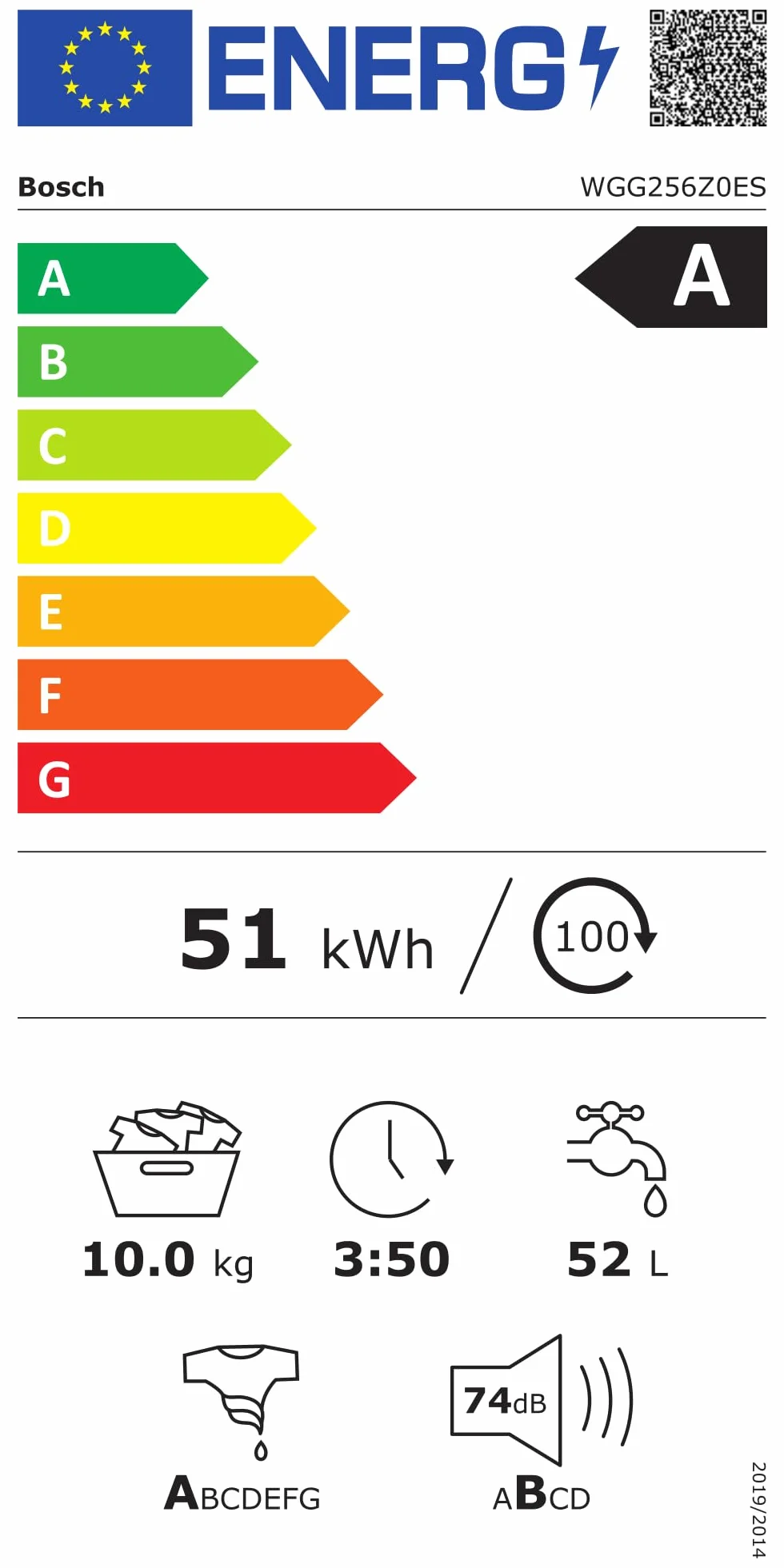 Bosch - Lavadora Libre Instalación, 10 kg, 1600 RPM, Serie 6, Función Pausa + Carga, Blanco, WGG256Z0ES