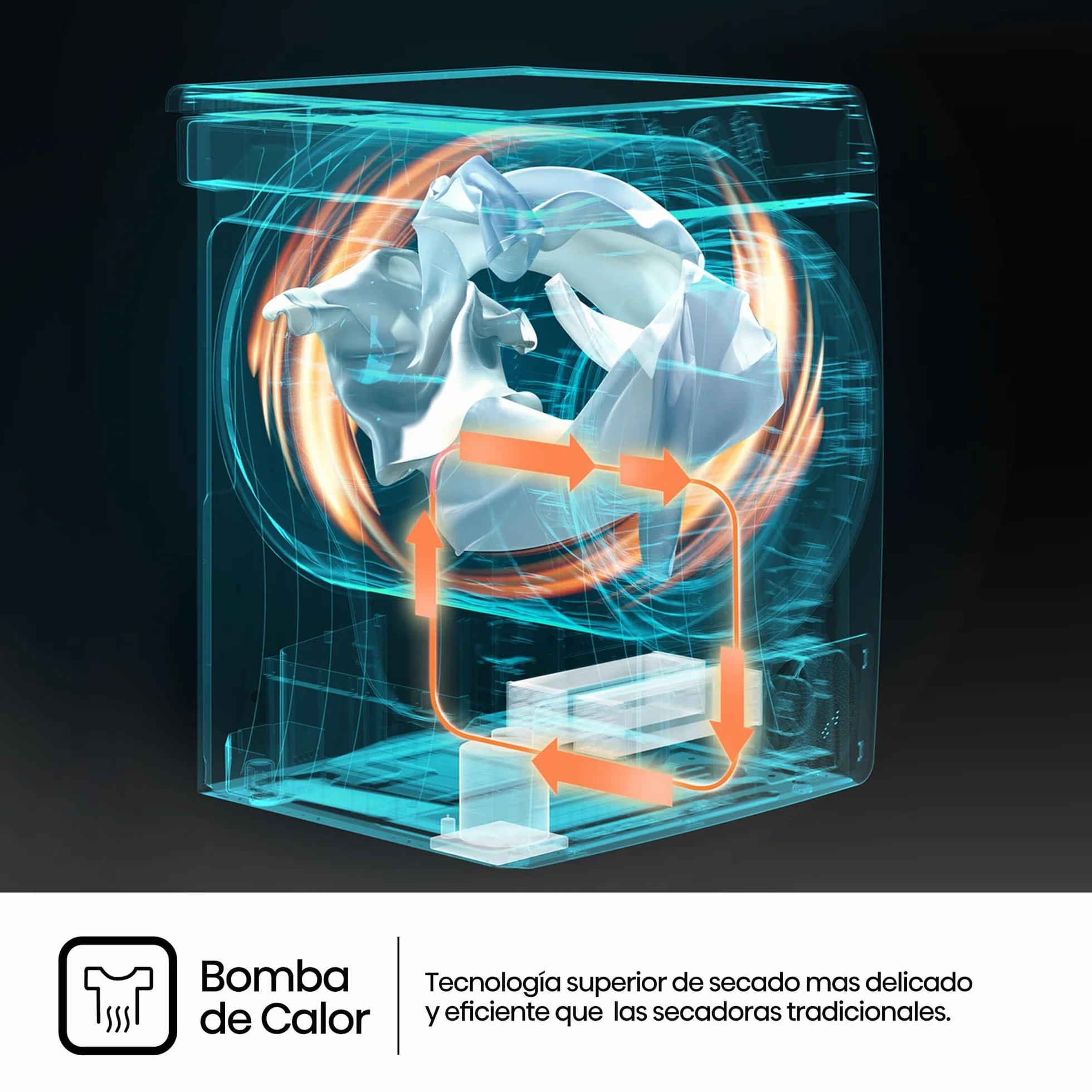 Hisense DHQE900UWDC Secadora bomba de calor 9Kg Clase D 59,5cm 84,5cm 55cm Blanco