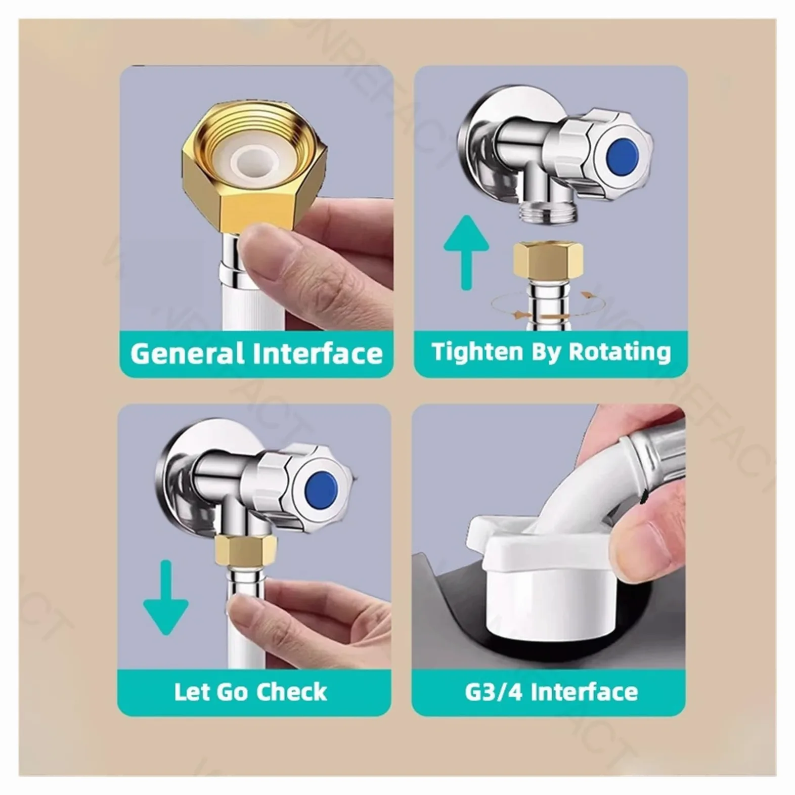 Manguera Extendida Universal A Prueba De Explosiones, Entrada Automática For Lavadora, Manguera De Suministro De Agua Extendida Con Cabezal Antideslizante Roscado(6m)