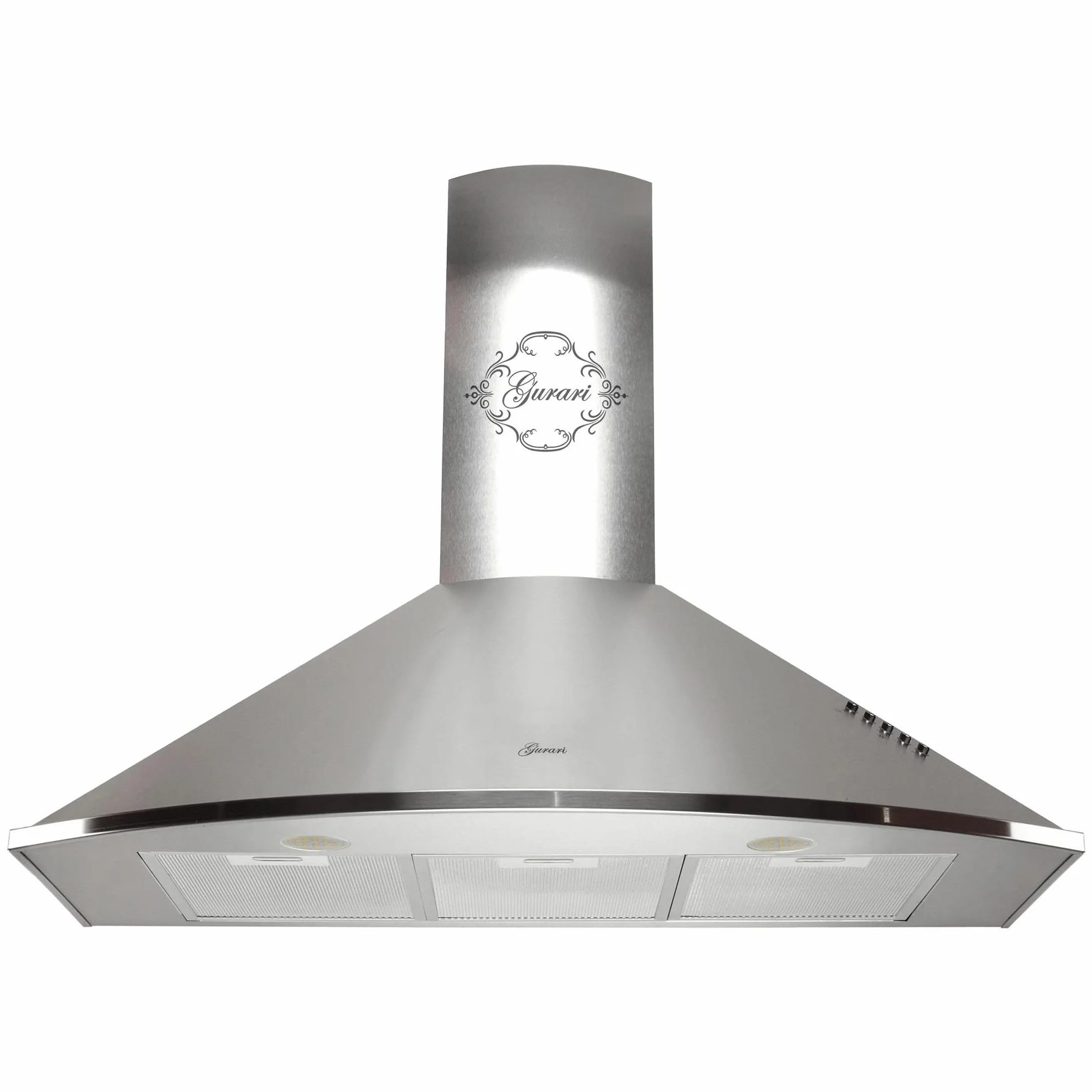 Gurari 046 IS Campana Extractora de Pared 90 cm • 1000 m³/h • Lujo • 3 Velocidades • LED • Acero Inoxidable • Recirculación Posible