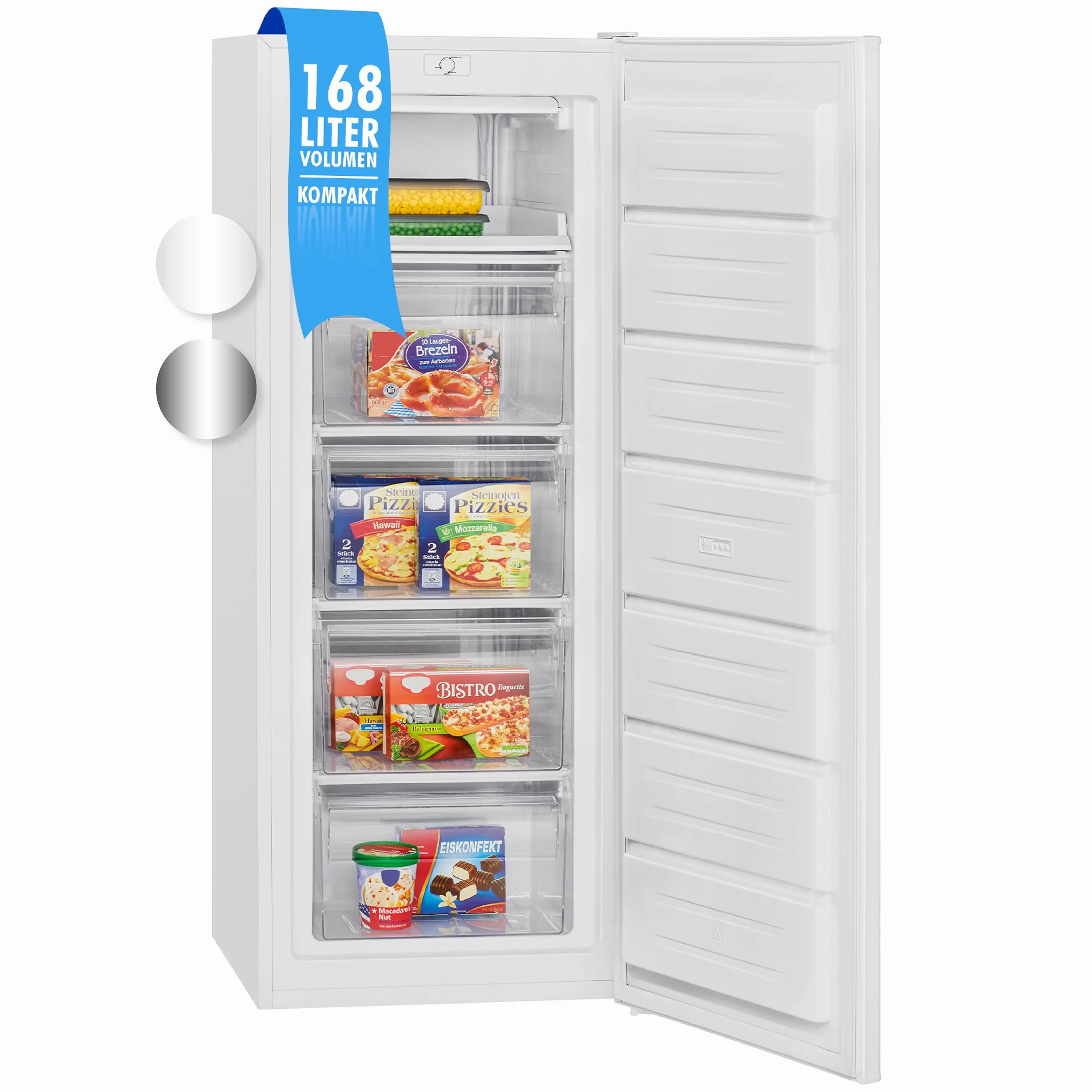 Congelador Bomann® | Congelador horizontal | Congelador | Capacidad de 168 litros | Bisagra de puerta reversible | Compartimento congelador de 4 estrellas | GS 7340 Blanco