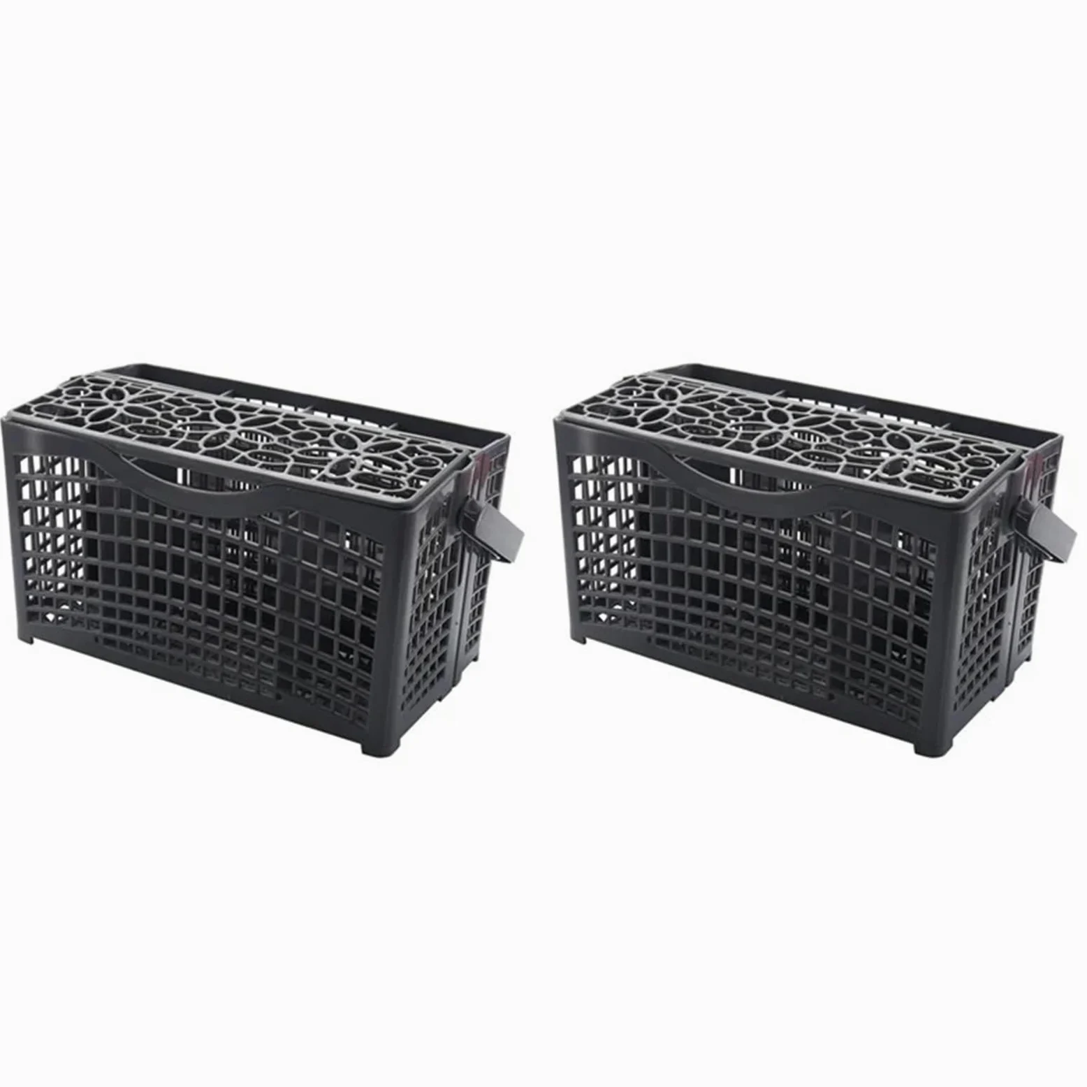 Juego de 2 cestas de cubiertos para lavavajillas, soporte duradero para cubiertos, organizador de cocina que ahorra espacio, se adapta a la mayoría de lavavajillas, solución eficiente de