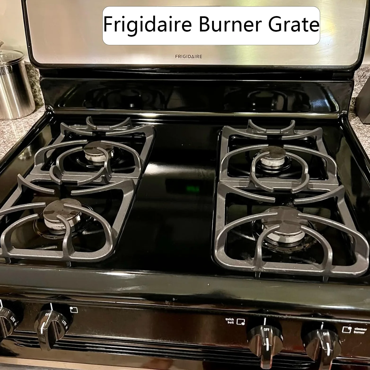 C2405 - Rejillas de hierro fundido para 4 quemadores, rejillas de estufa, piezas de repuesto para Frigidaire, Kenmore, piezas de estufa, rejillas de superficie superior de estufa, accesorios de