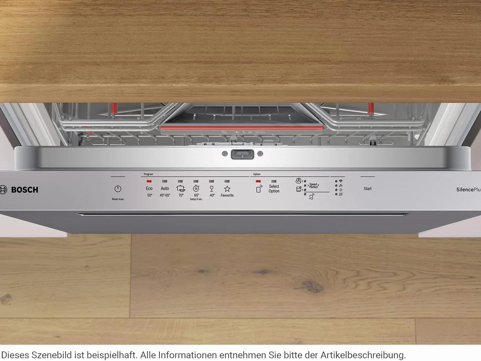 Bosch Elettrodomestici SMP4ECS71S Serie 4 - Lavavajillas empotrable bajo encimera, Home Connect, zona extra limpia: lavado intenso, EfficientDry: apertura automática de la puerta, 60 cm, acero