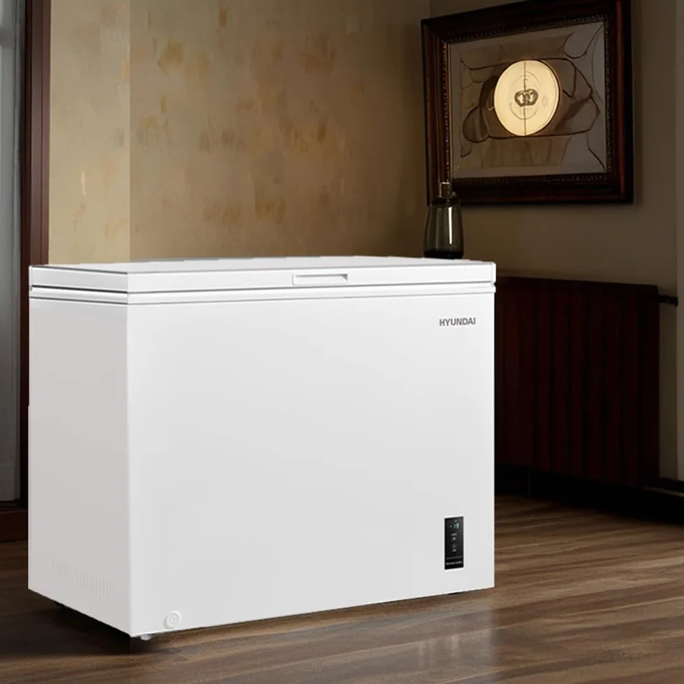 Hyundai Congelador Horizontal Blanco HCH300EDW00. Capacidad 290 Litros, 2 Cestas, Bajo Nivel Sonoro, Eficiencia Energética Clase E