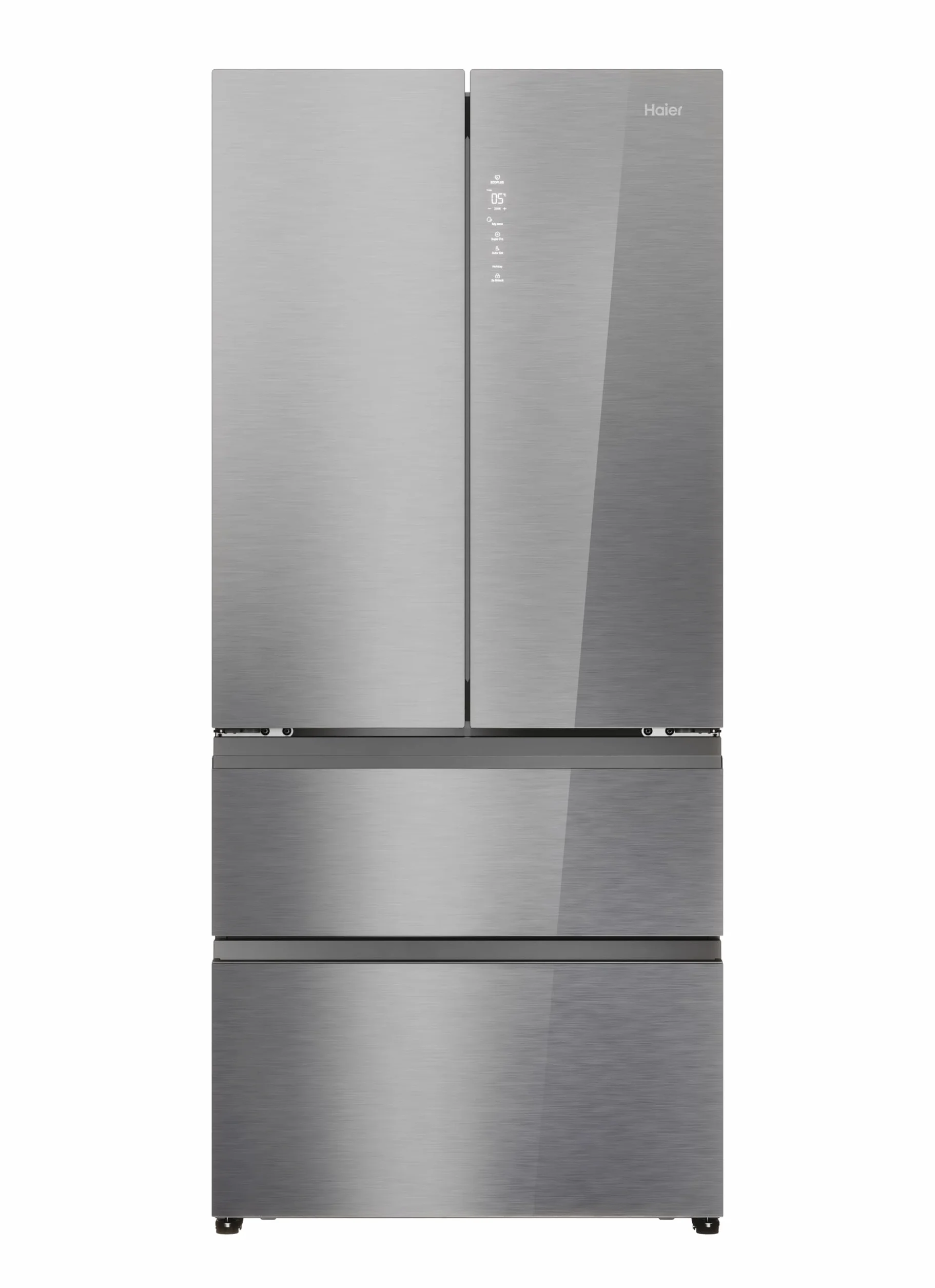 Haier FD 83 Series 7 HFR7819ENGC - Frigorífico Puerta Francesa, 504L, Cajones Direct Access, AirFlow, WIFI, Motor Inverter, Humidity Zone, Total No Frost, Ancho 83cm, Daylight, Glass Inox Look