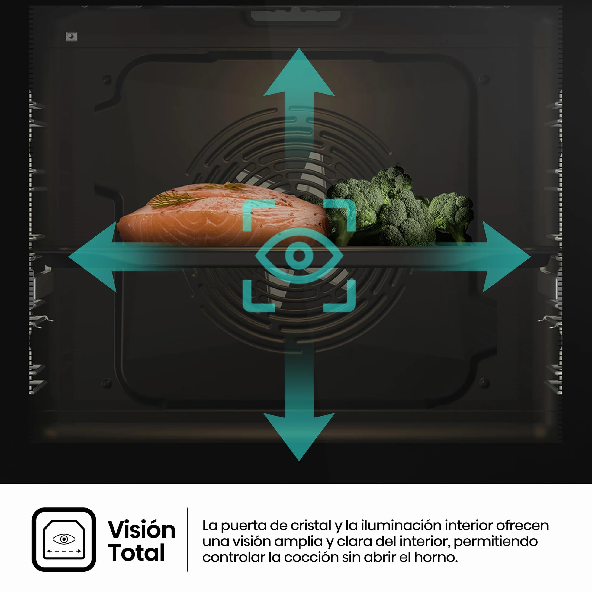 Hisense BI64216EPX - Horno Multifunción Pirolítico, Clase A++, 78L, Fondo 57cm, Guía Telescópica, Calentamiento Rápido, Apertura Y Cierre Suave de Puerta, Air Fry, Modo Pizza, Modo Congelados, Inox