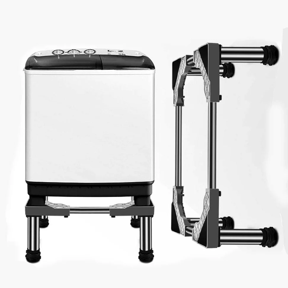 Base de lavadora antivibración, soporte ajustable para lavadora, secadora, nevera, 45-65 cm, capacidad de carga de 500 kg