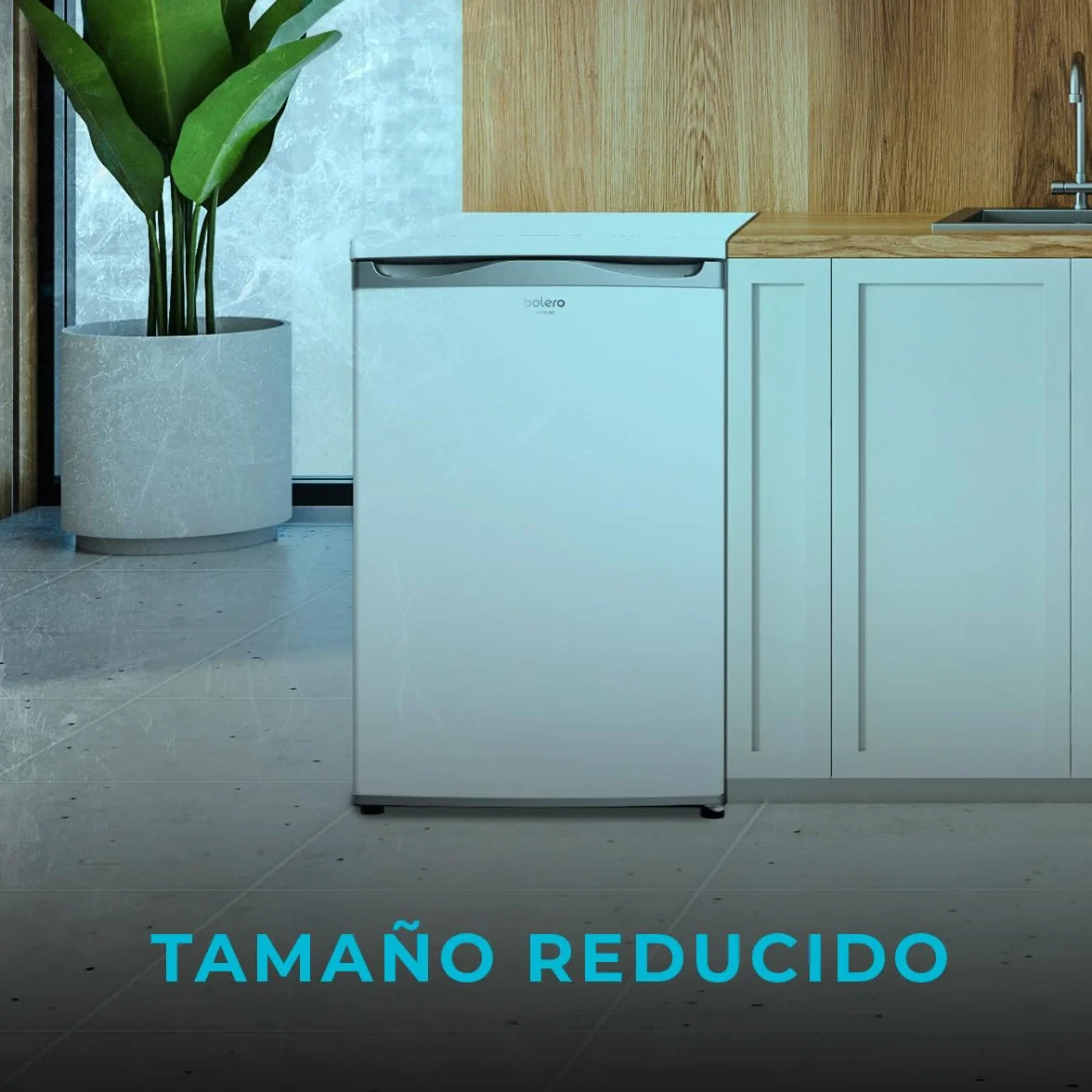 Cecotec Congelador Vertical Mini Bolero CoolMarket TF 90 White. 90 Litros, Altura 84,5 cm, Ahorro Energético, Puerta Reversible, 2 Cajones y 1 Bandeja, Blanco