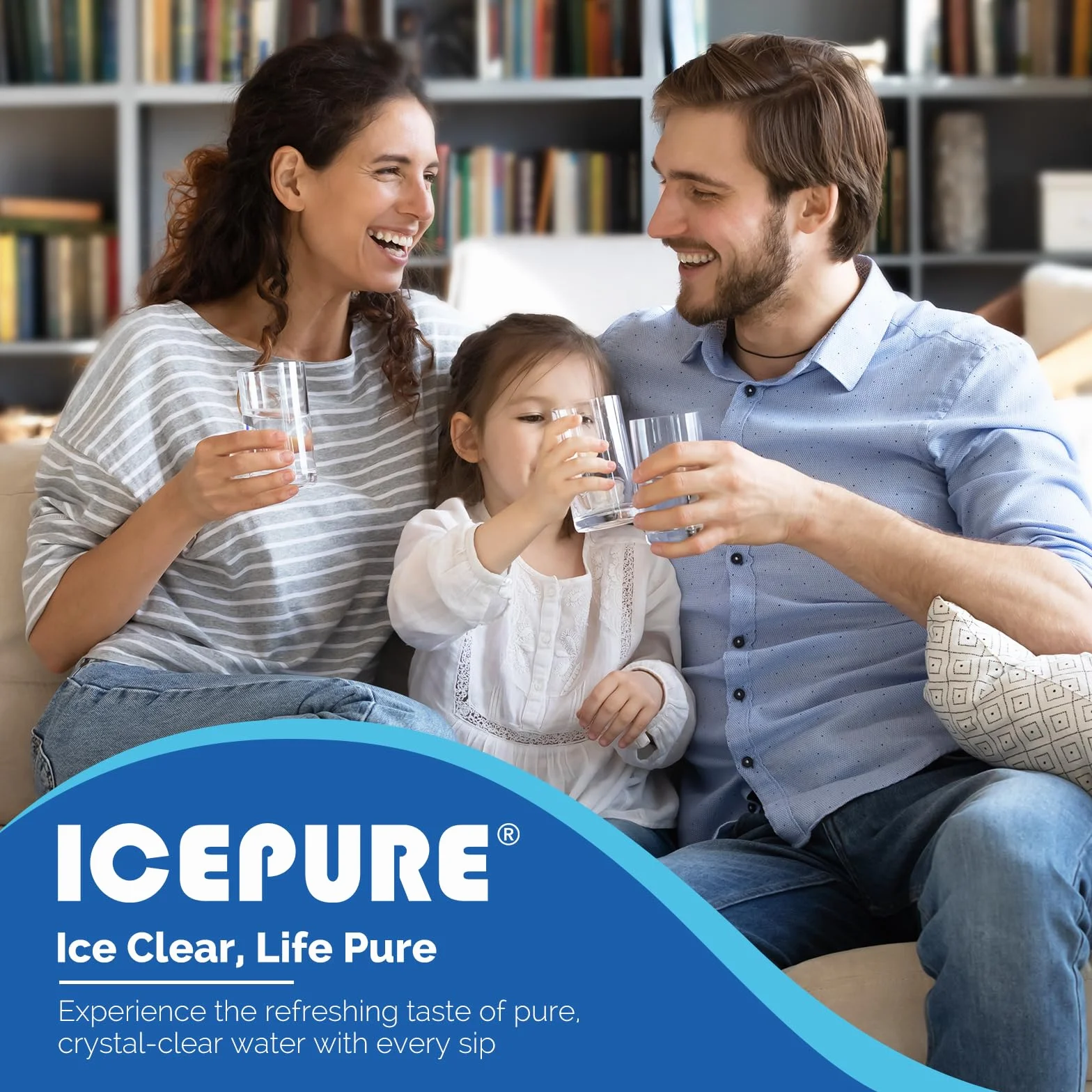 ICEPURE LT1000P Filtro de agua y aire para refrigerador, compatible con LG LT1000P, LT1000PC, MDJ64844601, Kenmore 46-9980, 9980, ADQ74793501, ADQ74793502 y LT120F Combo blanco, 3 piezas