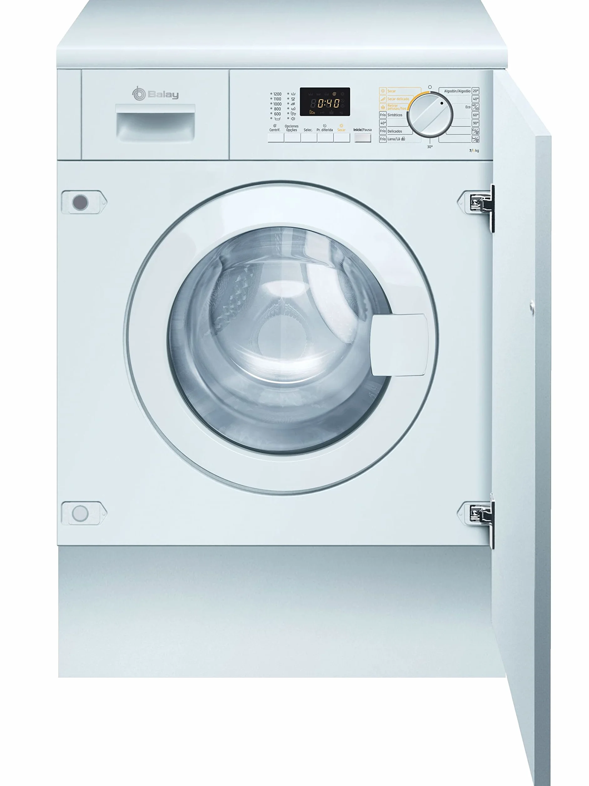 Balay - Lavadora-secadora, 7/4 kg, 1200 rpm, Función fin diferido hasta 24h, Blanco, 3TW773B