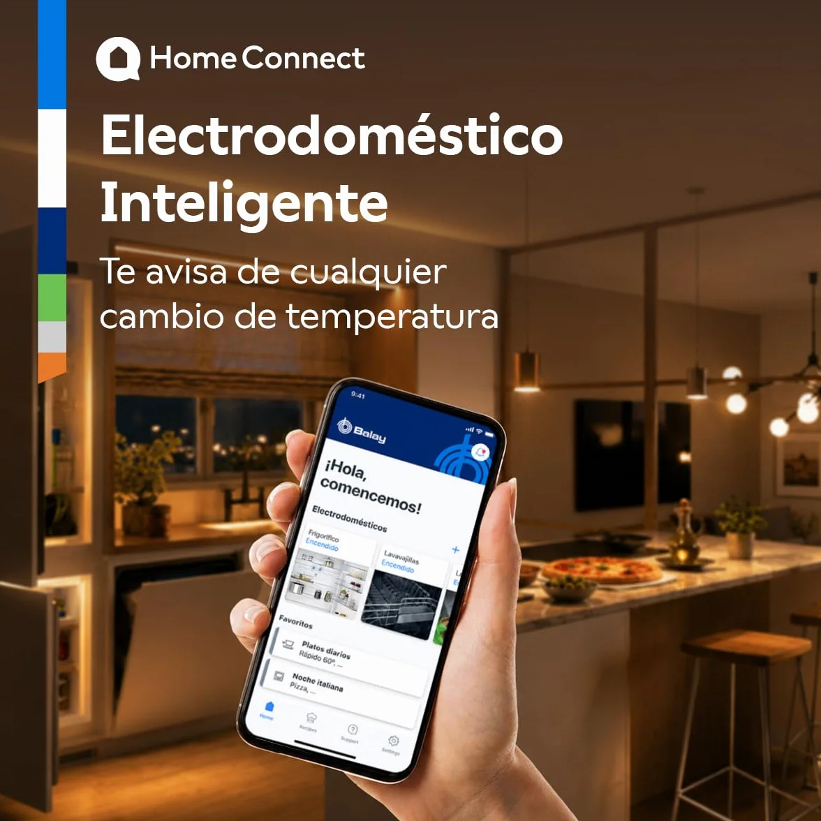 Balay - Frigorífico 1 Puerta Integrable, Instalación Bajo Encimera, 60 cm de ancho, Home Connect, Iluminación LED, Blanco, 3KUE037S