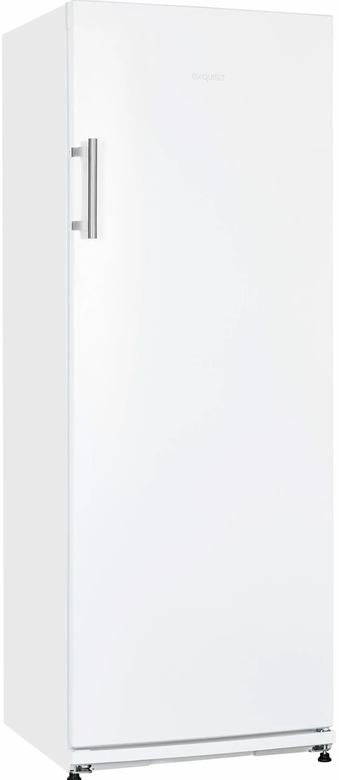 Exquisit® Frigorífico para Bebidas 296L, Color Blanco, Clase E, Puerta Reversible, 6 Estantes de Rejilla, Tirador Externo de Acero, Iluminación LED, Medidas (163,0 x 60,0 x 62,0 cm)