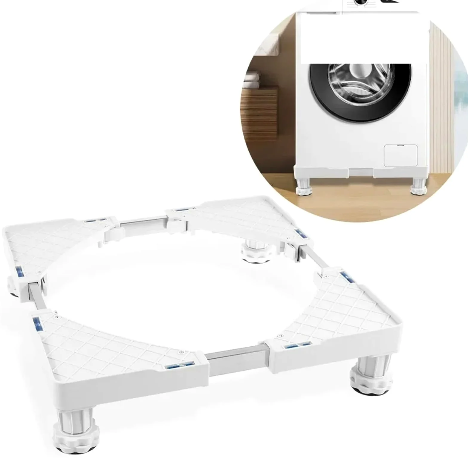 Soporte de lavadora antivibración móvil universal | Base de pedestal for lavandería con almohadillas antivibración for electrodomésticos y muebles