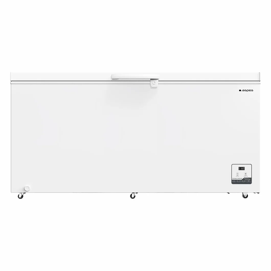 Aspes Congelador Horizontal Blanco ACHH5002EDC. Capacidad 500 Litros, Dual Cooling, 4 Star, Modo Super Congelación, Tecnología Digital, Puerta Abatible, 1 Cesta, Bajo nivel Sonoro, Clase E