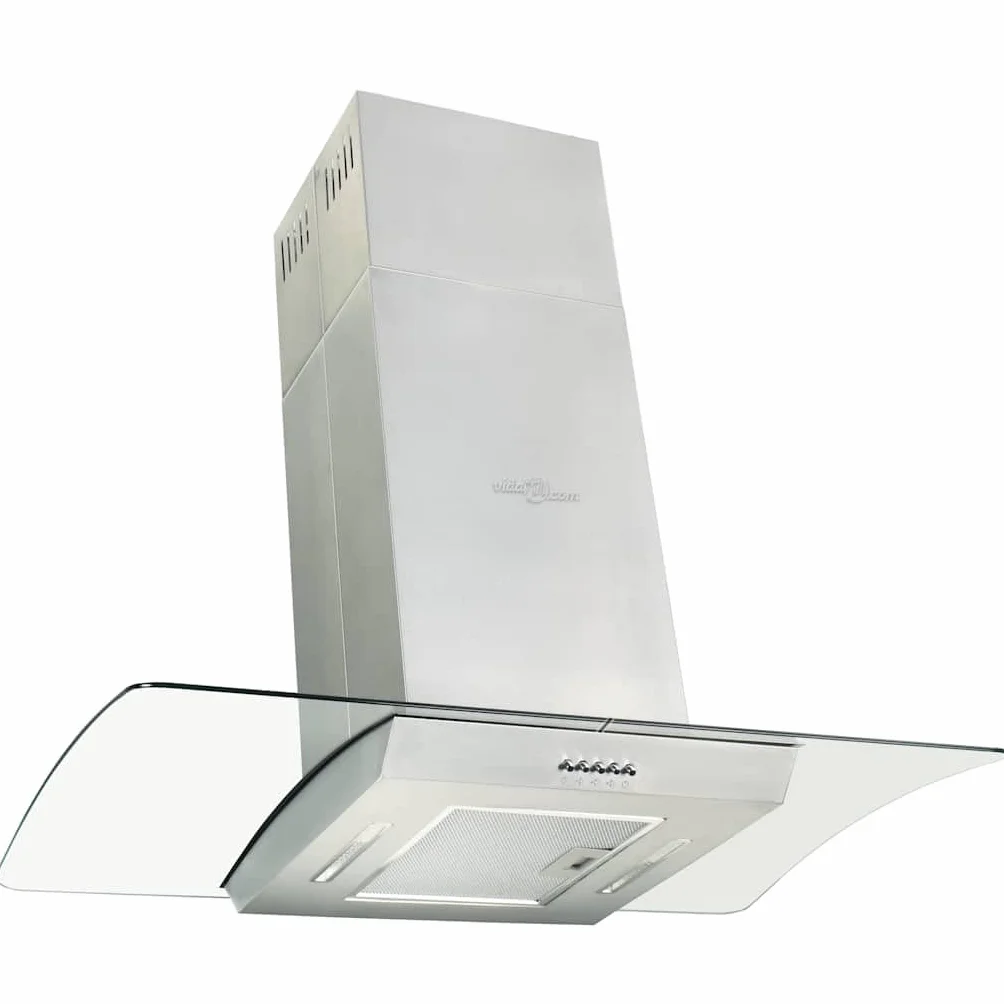 vidaXL Campana Extractora de Techo 90cm Acero Inoxidable 756m³/h LED
