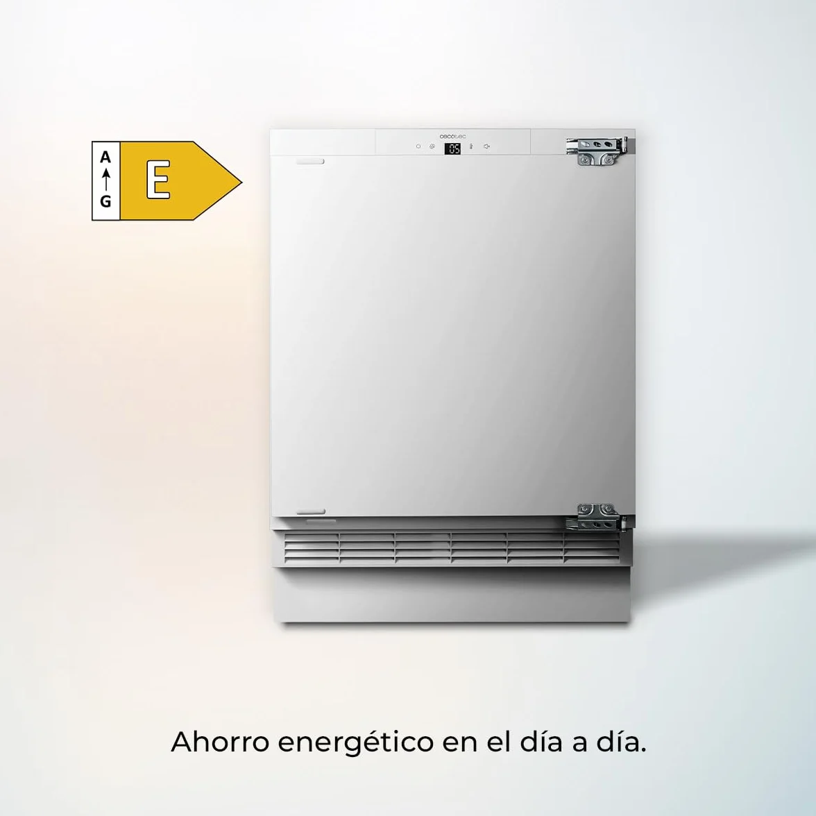 Cecotec Mini Nevera Integrable de 138 L Bolero CoolMarket TT BI 138 White E. Altura 81,8 cm y 59,5 cm de Ancho, Display Touch, Fast Cooling, Puerta Reversible, Temperatura Regulable, Blanco