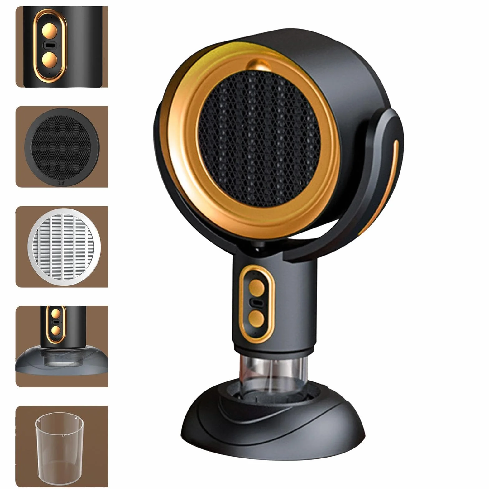 Campana Extractora Portátil para Cocina - Ventilación Recargable 3000 mAh, Campanas de Cocina con Rotación de 360 Grados, Extractor de Aire Portátil para Cocinar y Uso en Escritorio