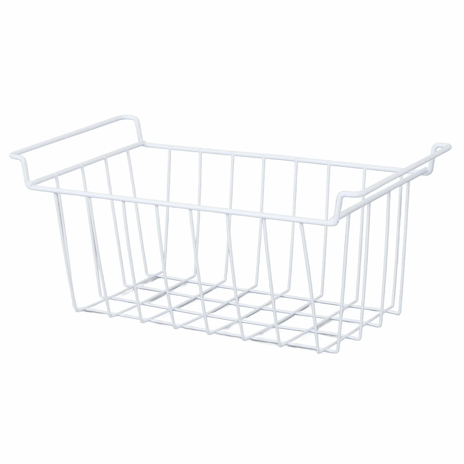 banapoy 2 Cestas de Almacenamiento de Alambre para Congelador, Estante de Metal Colgar Refrigerador, Organizador de Congelador con Asas, Organizaciónen el Pecho (L 45 cm X W 24,5 cm X H 20 cm)