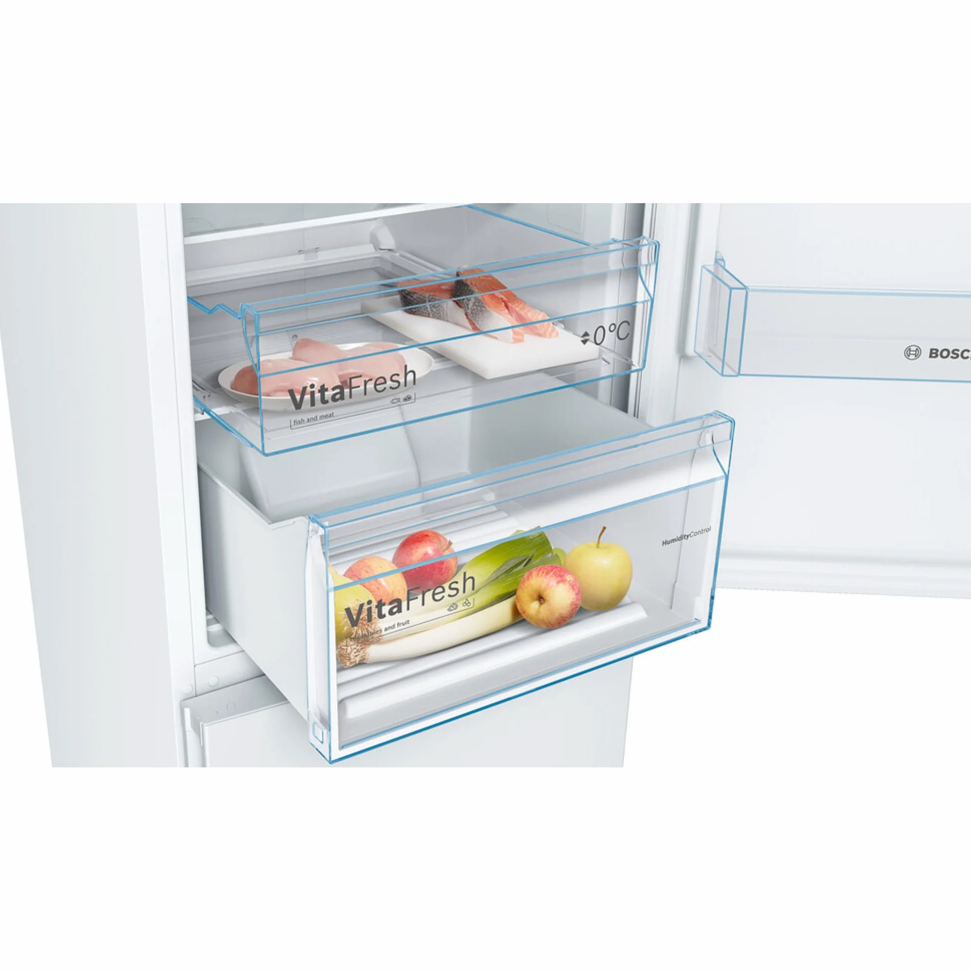 Bosch - Frigorífico Combinado, Libre Instalación, Serie 4, 60 cm de ancho, Total NoFrost, Blanco, KGN362WED