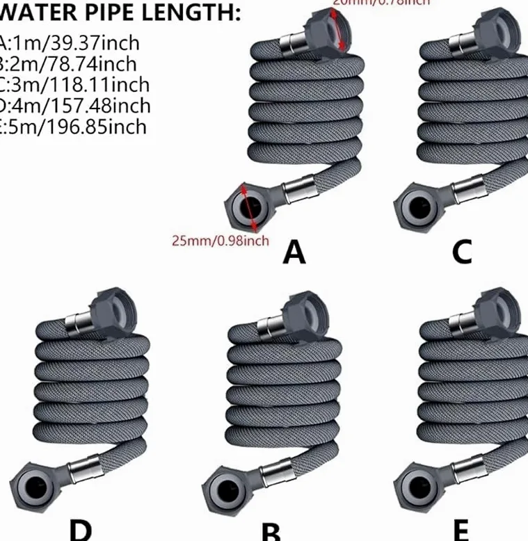 Manguera de drenaje para lavadora, manguera de entrada flexible para lavavajillas, extensión de manguera corrugada para lavadora, adaptador de manguera curvada (para 3 m)