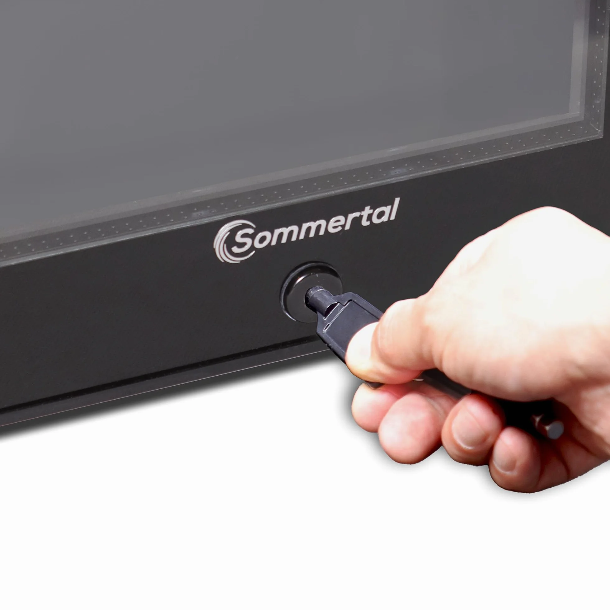Sommertal WK50 - Nevera para vino con puerta de cristal (15 botellas, 5 – 20 ºC, ajustable, con cerradura, iluminación LED, puerta de cristal, pantalla táctil, 4 estantes de madera, silencioso, ahorro