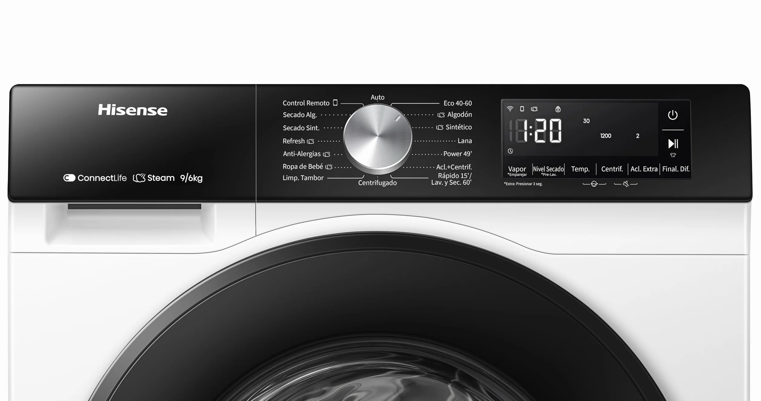 Hisense Lavadora Secadora 9/6Kg 1400 RPM 60cm 15 Programas Inverter Serie 3S