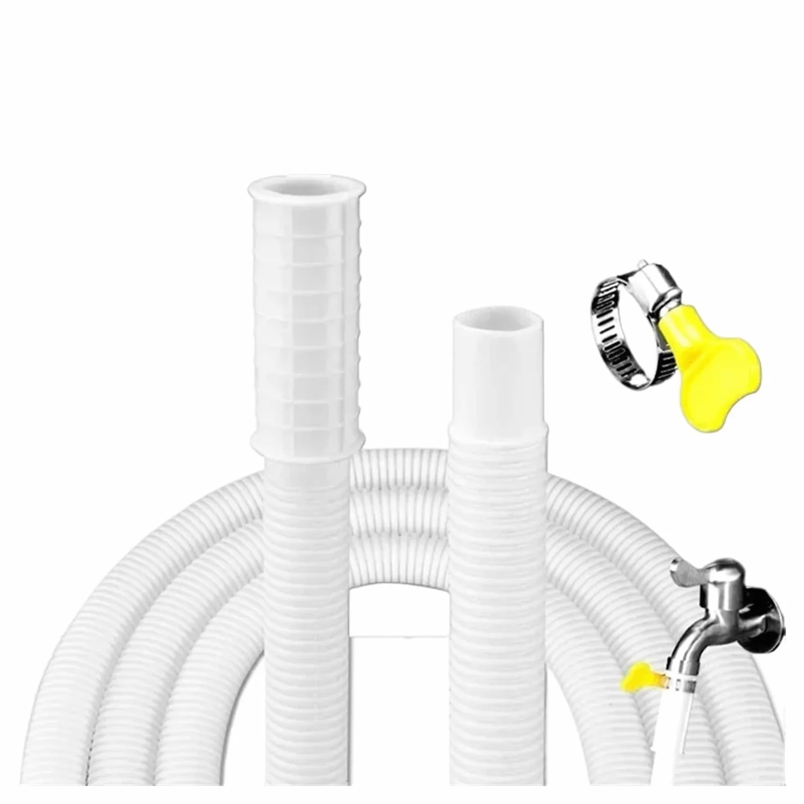 Manguera De Drenaje Aire Acondicionado Flexible - Conector Grifo Lavadora Tubería Agua Antifugas PE Gruesa Compatible con Baño/Cocina(300cm)