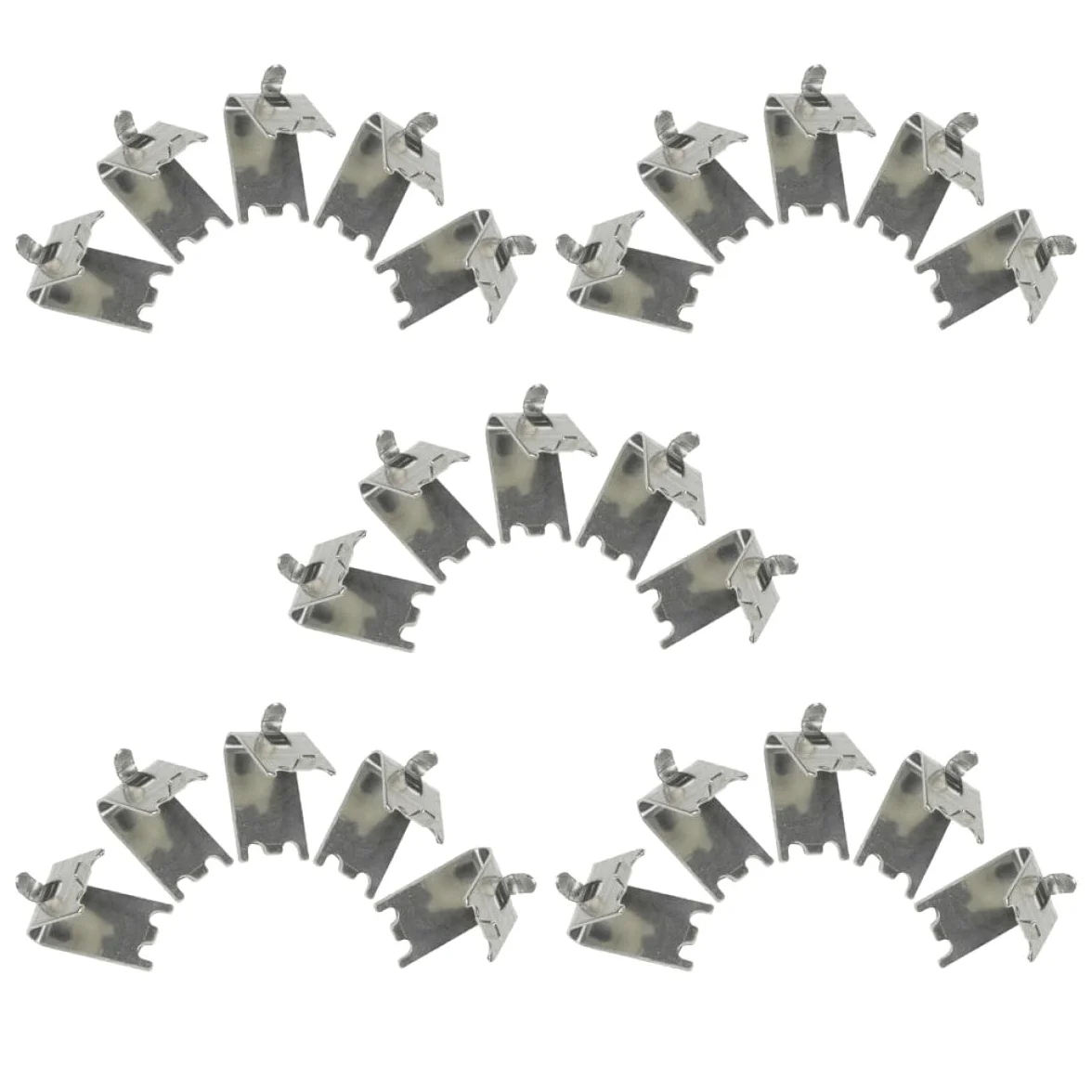 KeuLen Clips for Estante de refrigerador en Forma Z Acero Inoxidable, Soportes for congelador for estanterías Metal y Madera, Uso doméstico Cocina, 25 uds