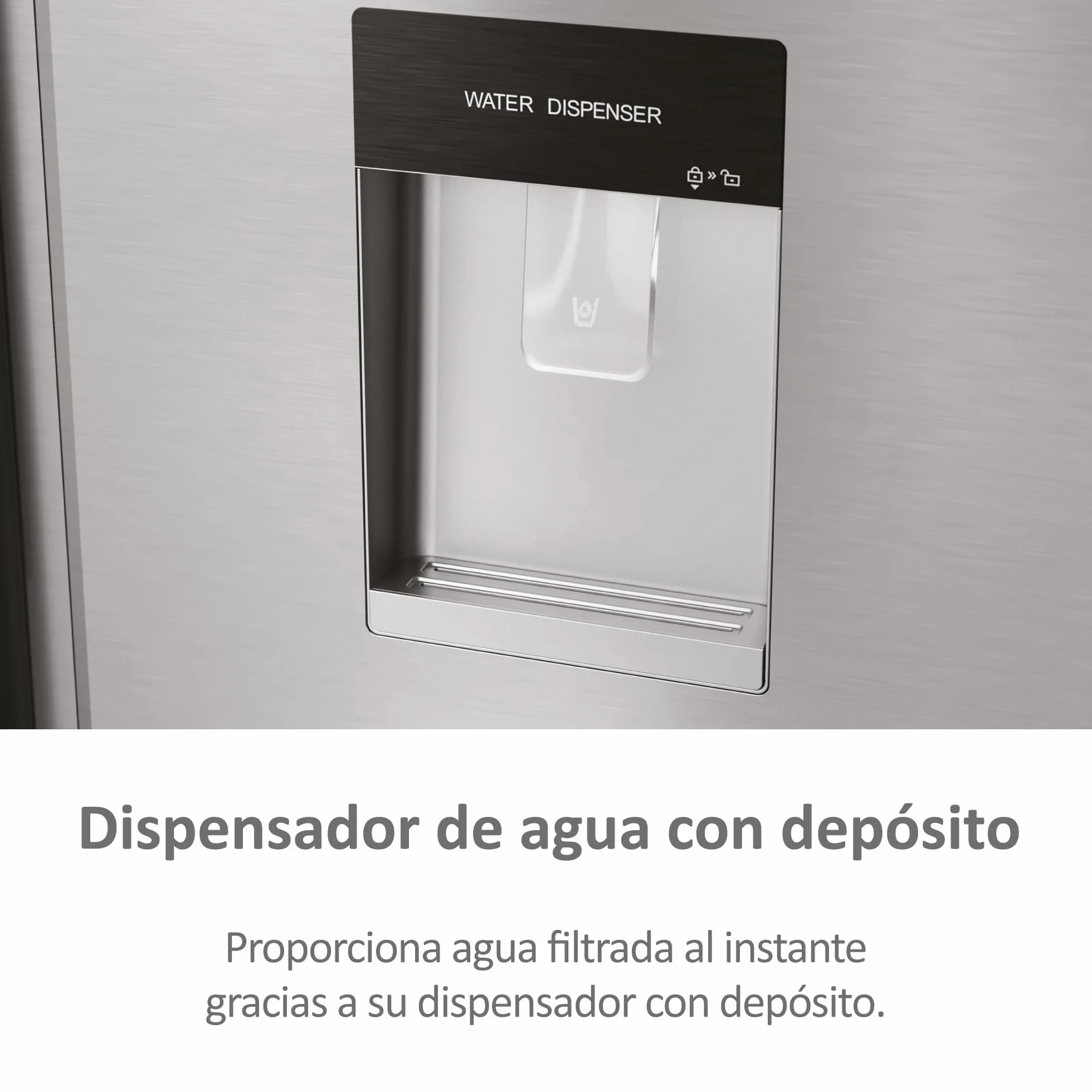 Haier SBS 90 Series 5 HSR5918DWMP - Frigorífico Side by Side, con Dispensador de Agua, Apertura puertas 90 grados, Motor Inverter, Total No Frost, Ancho 90cm, Capacidad XXL 521L, Iluminación LED, Inox