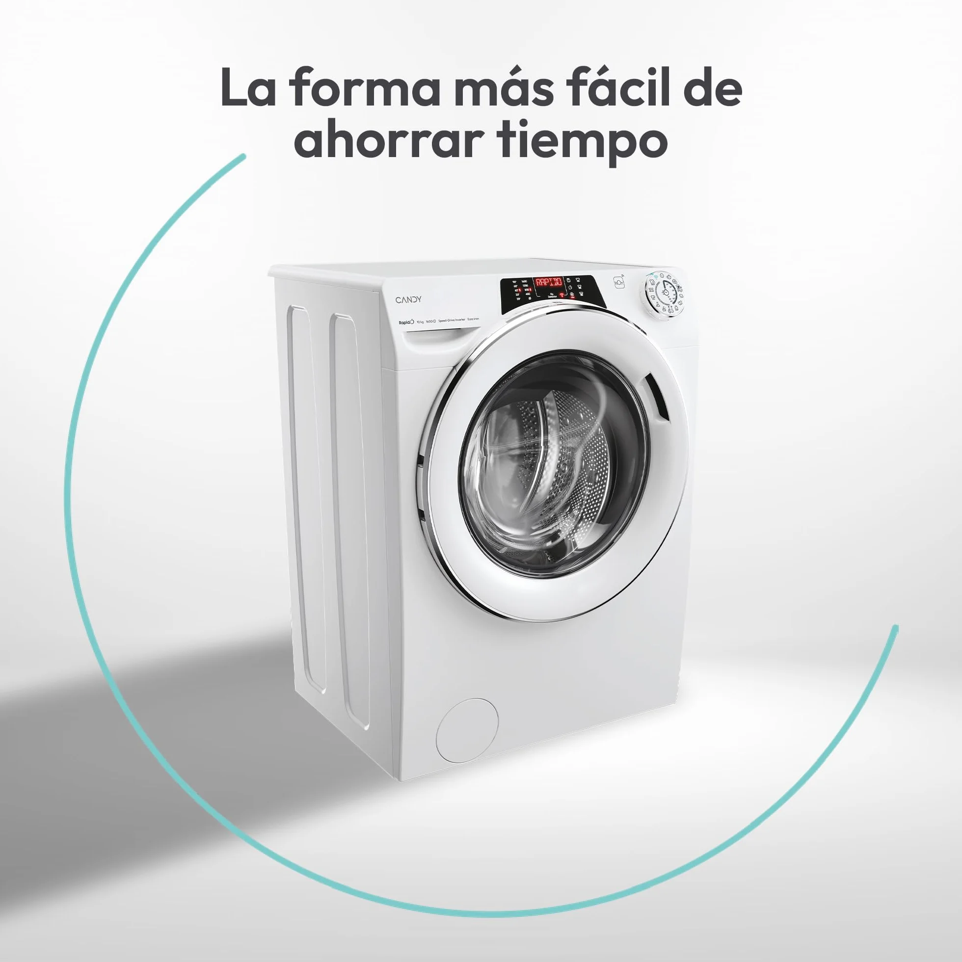 Candy RapidO Lavadora 10 kg 1600 RPM Motor Inverter Speed Drive Wi-Fi Blanco