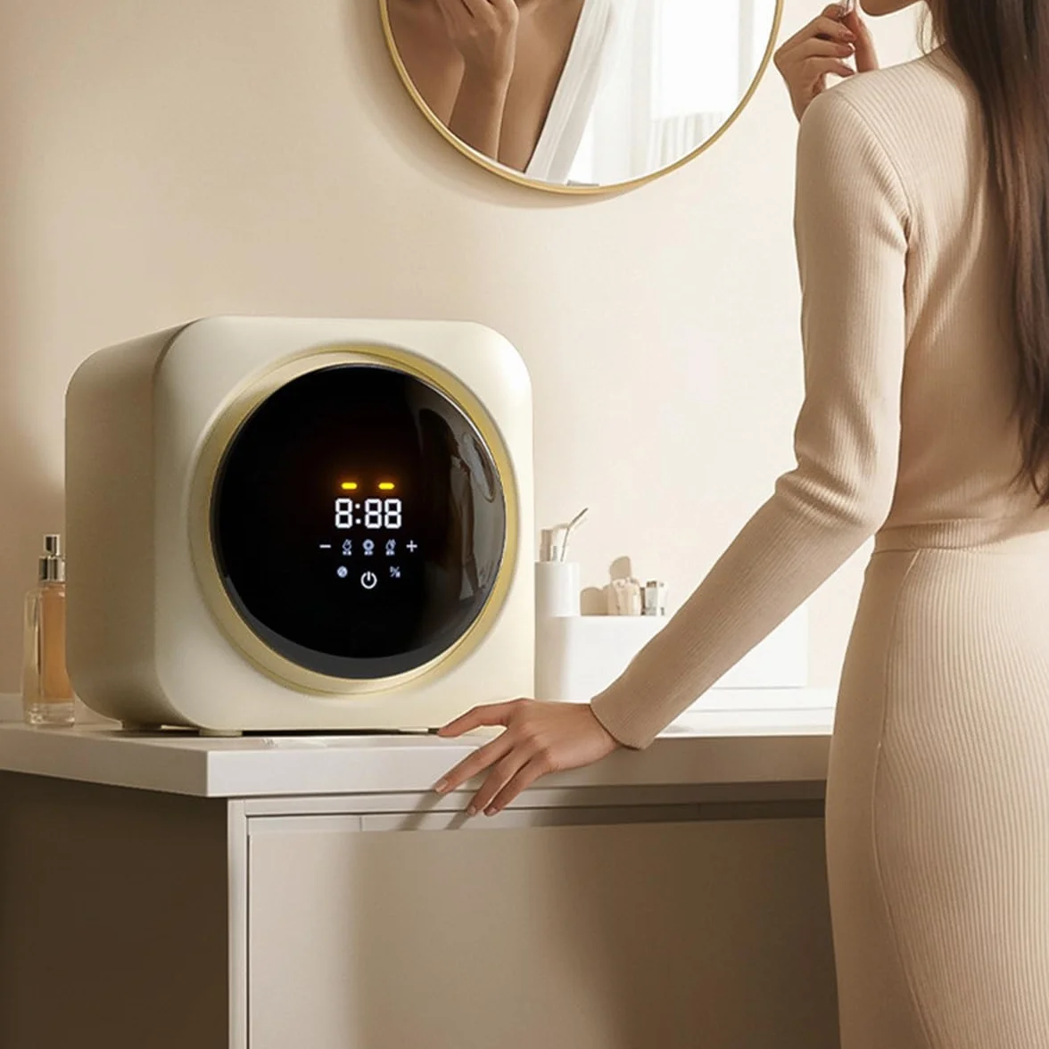 Mini secadora pequeña, secadora de ropa giratoria portátil, temperatura constante de 60 ℃, circulación de aire caliente tridimensional de 360 ​​°