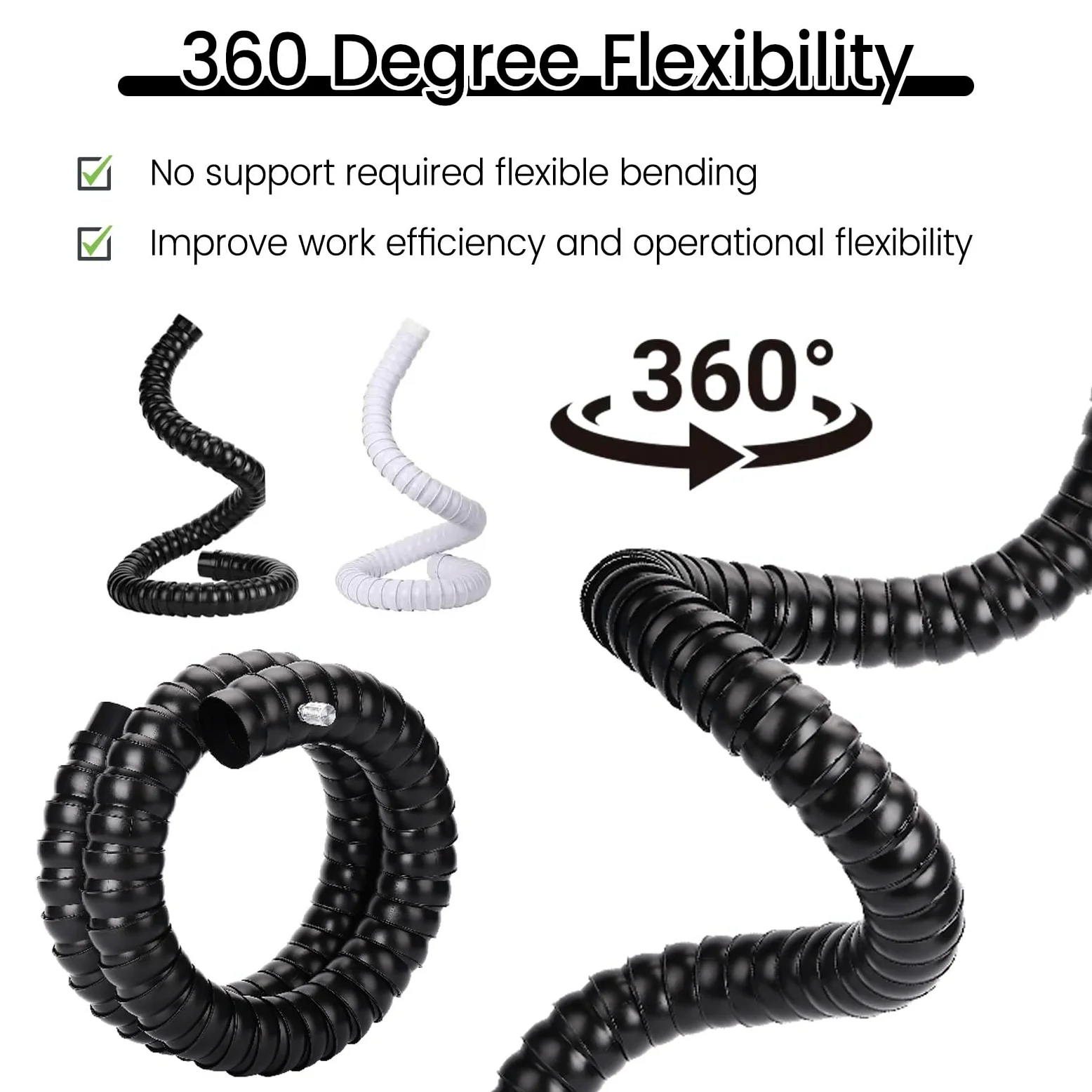 Brazo Flexible Extractor de Humos de Soldadura - Manguera de Acero Inoxidable de 100 mm, Colector de filtración de Aire de 2 m/6,5 pies para carpintería, Laboratorio y fábrica - Solución efi