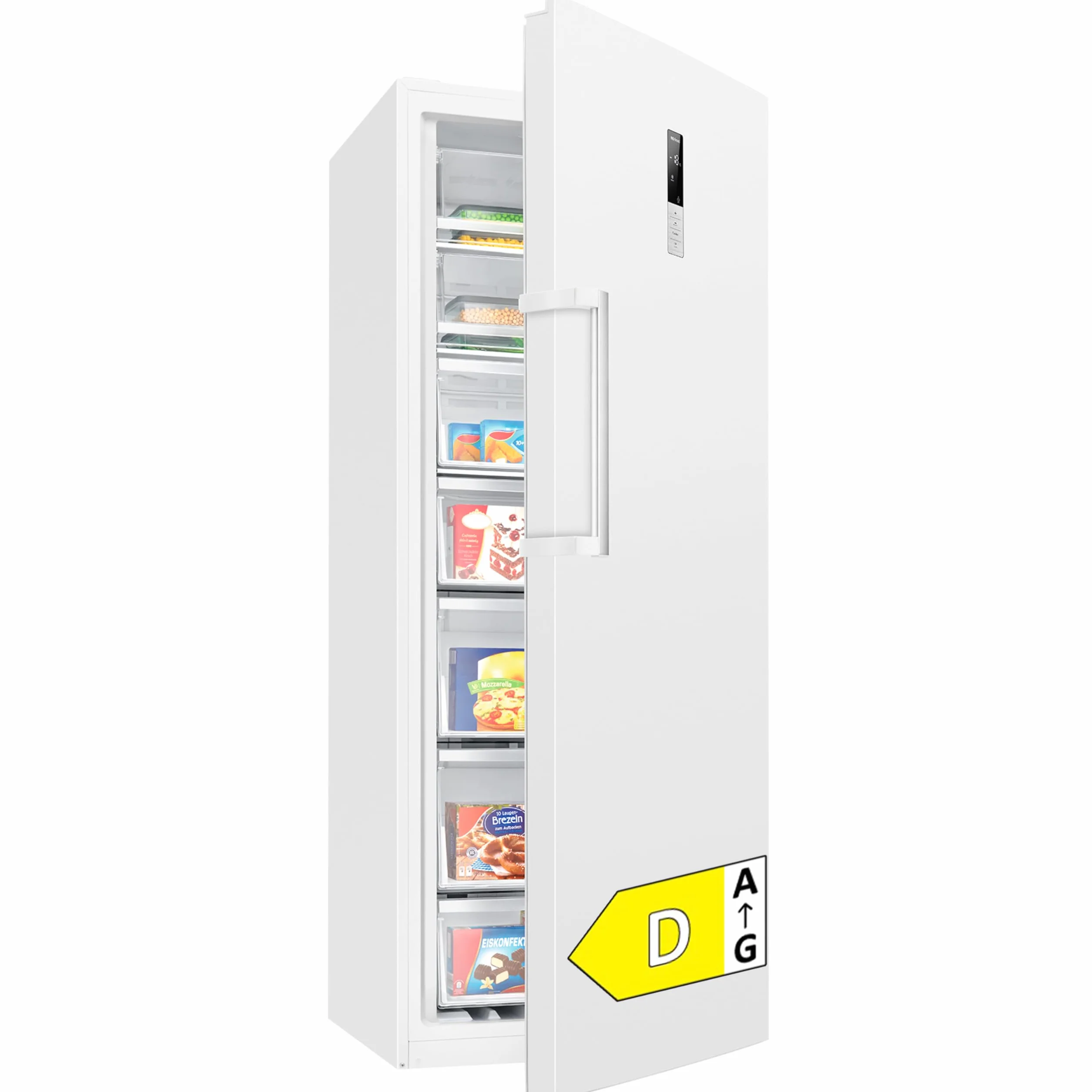 Congelador Bomann® NoFrost - 70 cm de ancho - 2 en 1 - convertible a refrigerador - 186 cm de alto - Clase energética D - Congelador - 5 cajones y 2 compartimentos - - Capacidad de 380 L - GSVS 7365