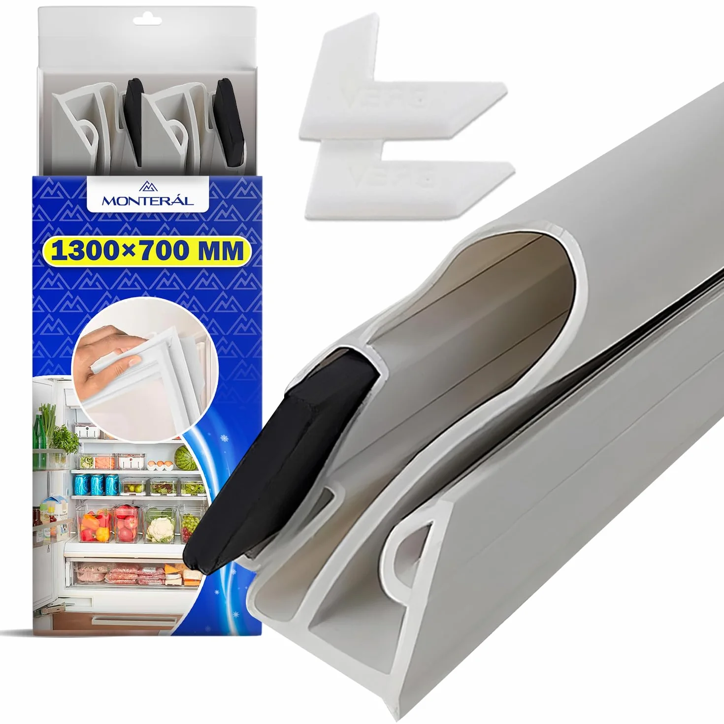 Kit Universal Magnéticas Junta Puerta Frigorifico para Congelador 1300x700 mm - Garantía de 10 Años - MONTERAL