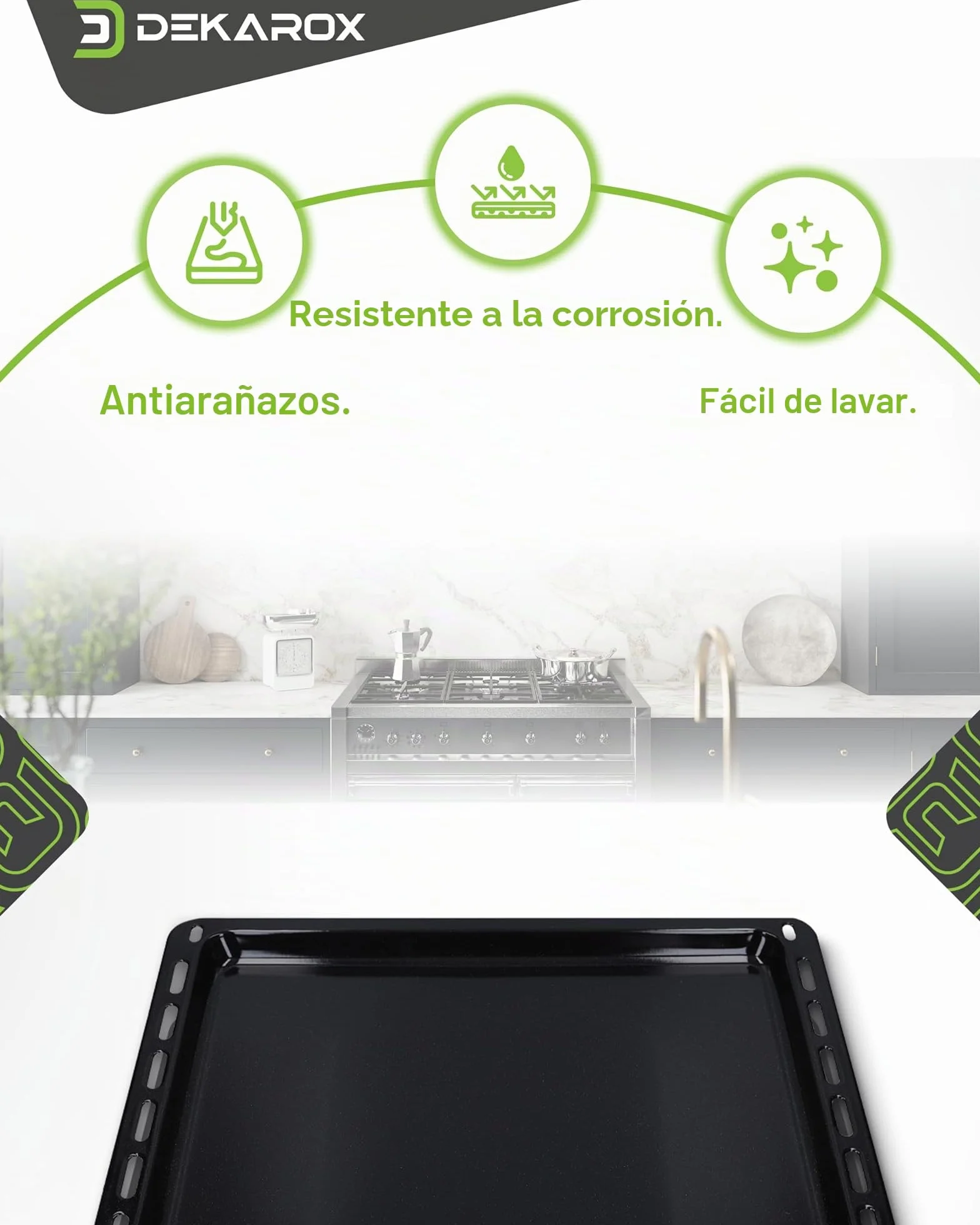 Bandeja de horno esmaltada para AEG Electrolux Juno Zanussi Zanker 353193923/3 353193923/3 3531939233